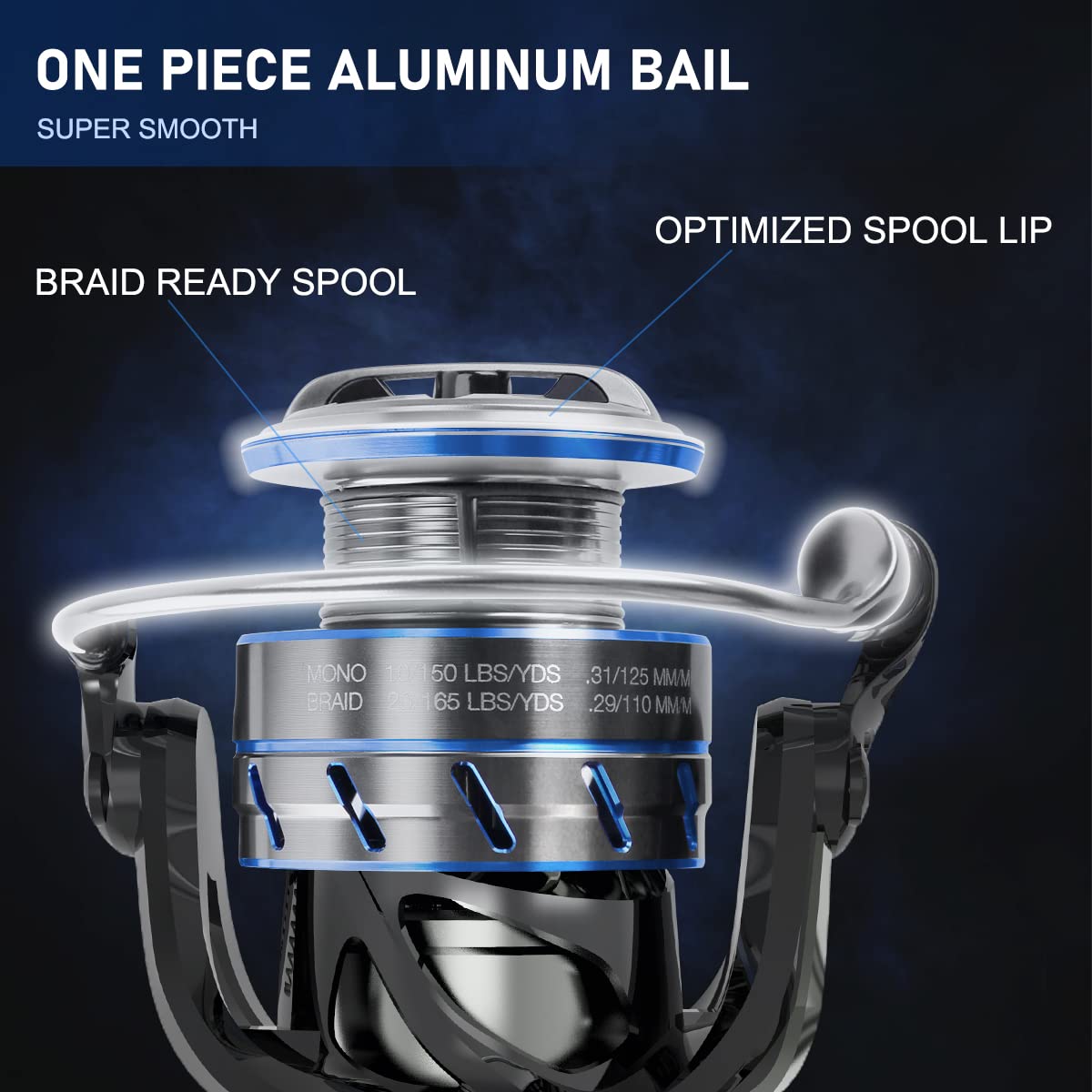 Tempo Apex Spinning Reel - Ultralight Magnesium Body Fishing Reels Spinning With 10+1 Bb, Carbon Fiber Max Drag 39 Lbs, Smooth Fishing Reel With Aluminum Shaft And Handle For Bass Trout Catfish