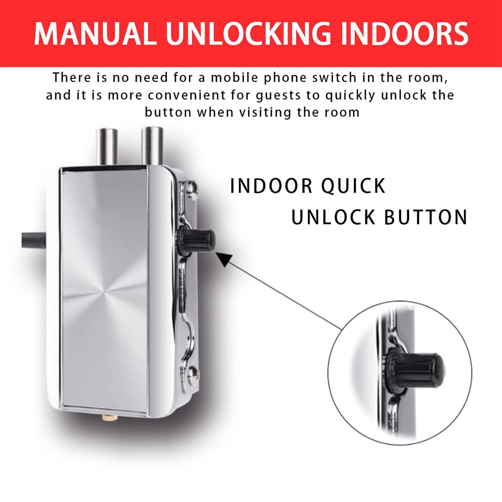 Vluoo Electronic Deadbolt Door Lock, Anti-Theft Remote Deadbolt Door Lock Zinc Alloy Remote Lock For Door With 4 Remote Controls, Ttlock Lock And Bluetooth Unlock