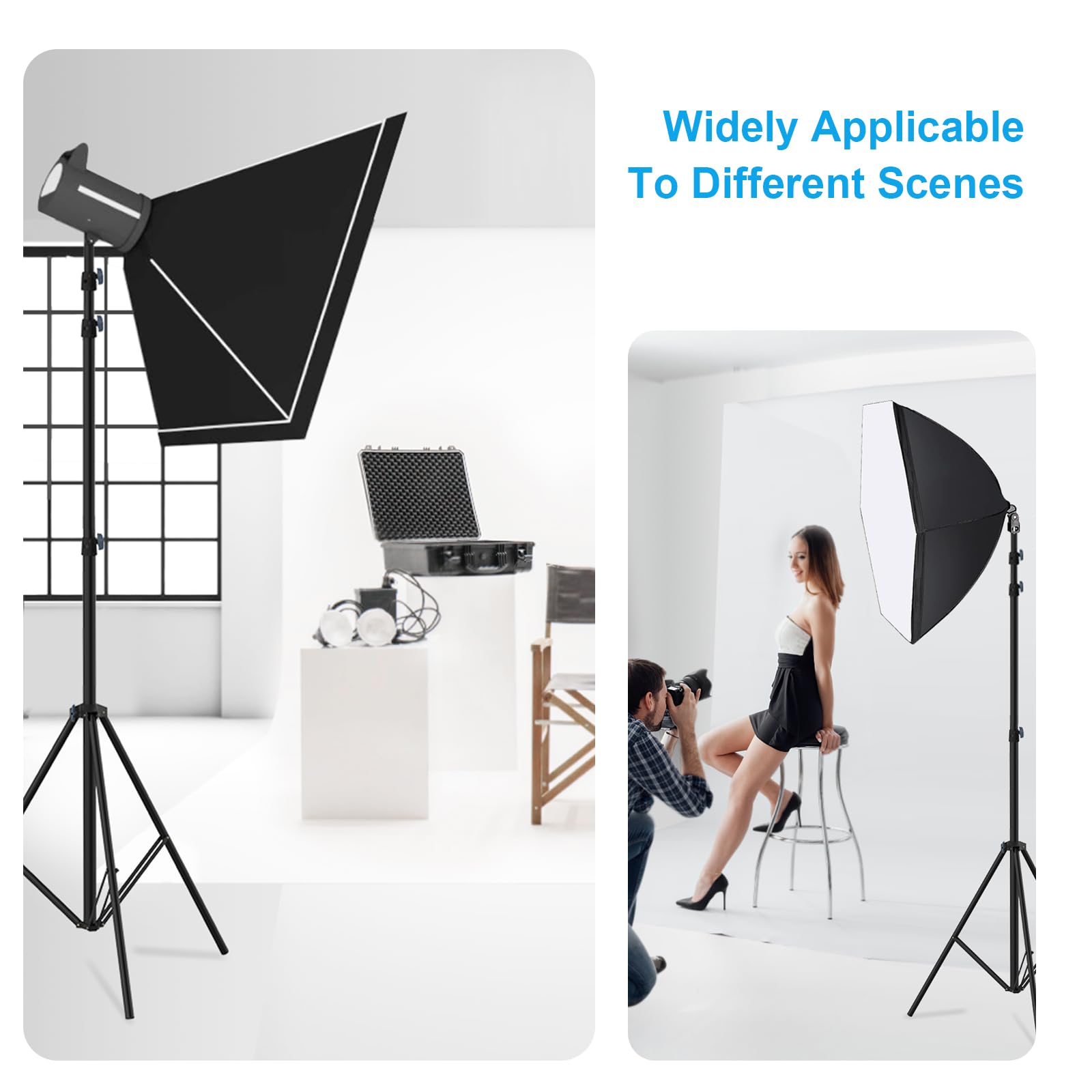 Geordgy 20' Heavy Duty Tripod Stand, 240''/20Ft/600Cm Air-Cushioned Super Tall Telescoping Light Stand For Photography, Video, 360 Gimbal, Action Camera, Sports, Gopro