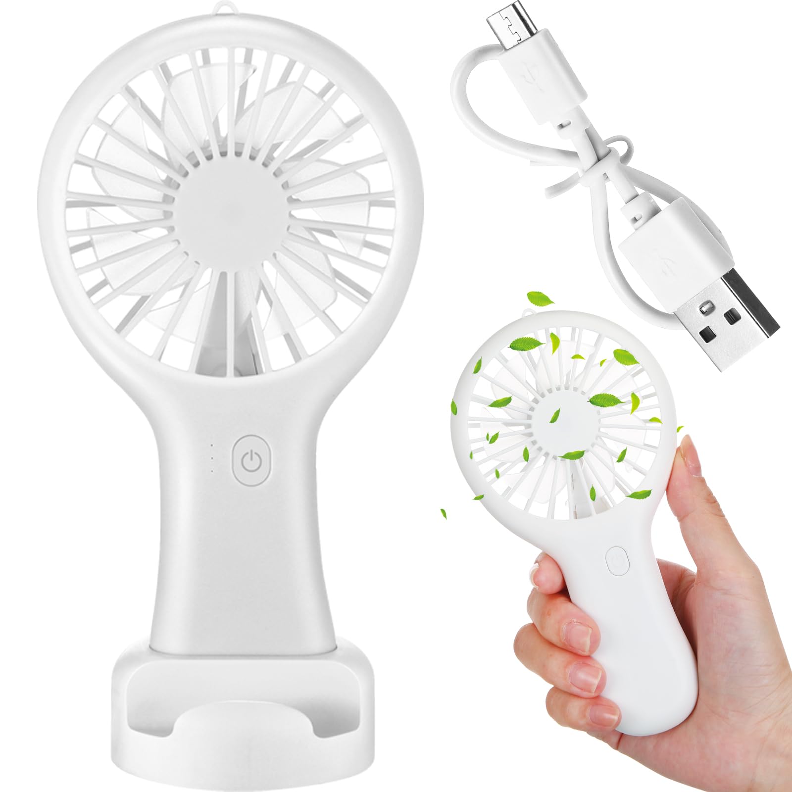Mini powerful handheld fan by Woanger USB rechargeable small size perfect for summer
