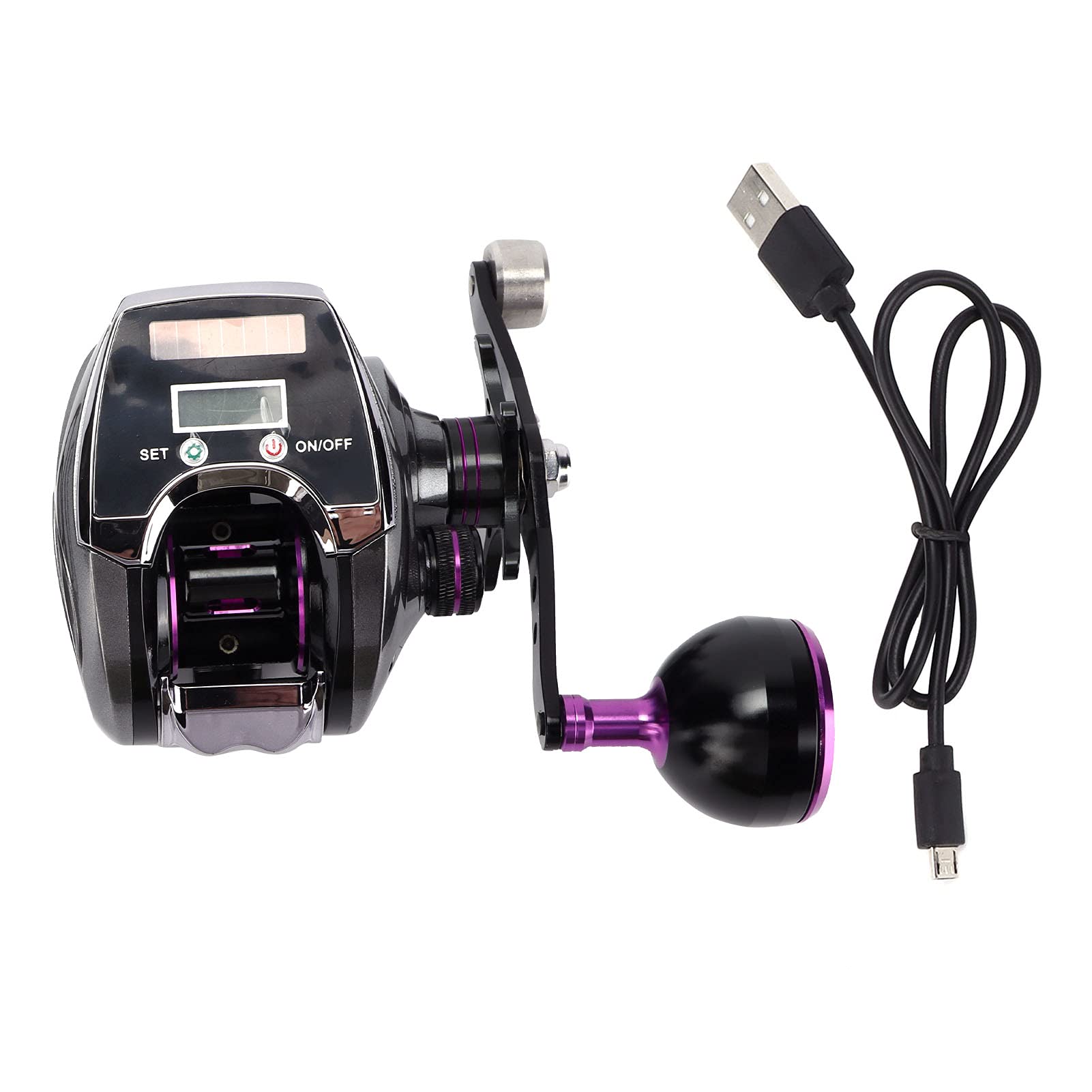 Flexman Baitcasting Fishing Reel, 8.0:1 Speed Ratio Water Proof Digital Display Baitcasting Reel With Backlight, 9 Gears Magnetic Brake Fishing Reel Counter For Musky Bass