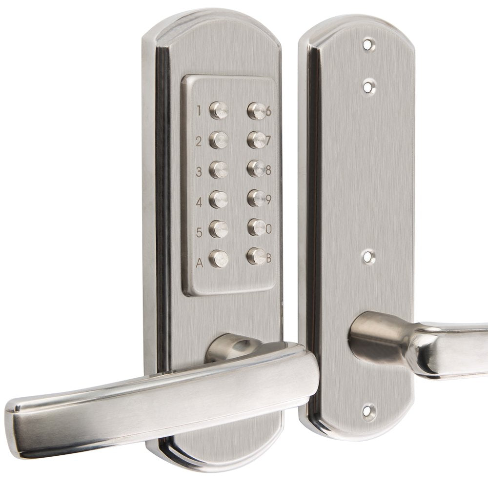 Megaflint Keyless Mechanical Combination Door Lock Digital Code Keypad Security Entry Door Stainless Steel 304 Not Deadbolt (Only For The Left Handed Door Opens Inward) … (Left Handle)