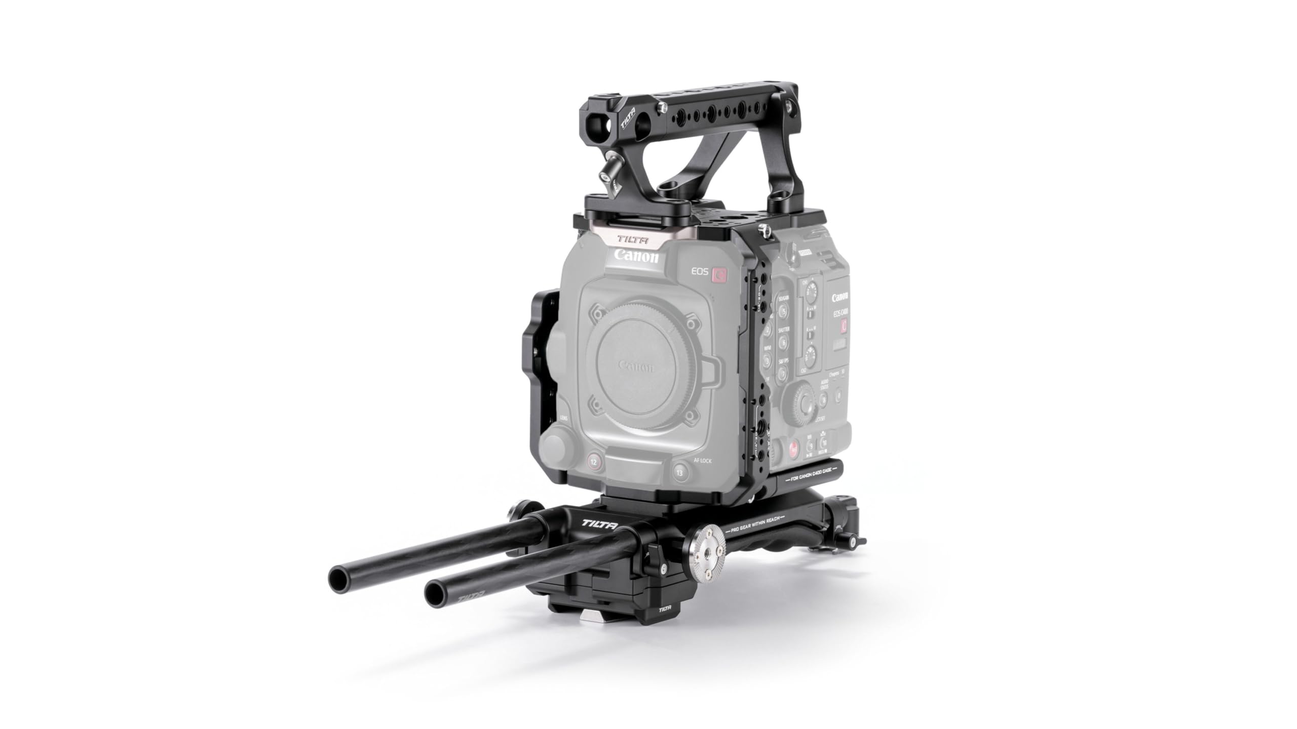 Tilta Camera Cage Advanced Kit For Canon C400 Includes Full Cage, Rear Accessory Plate, Top Handle Extension, Shoulder Baseplate & More Arri Rosette, Nato Rail, 3/8"-16 & 1/4"-20