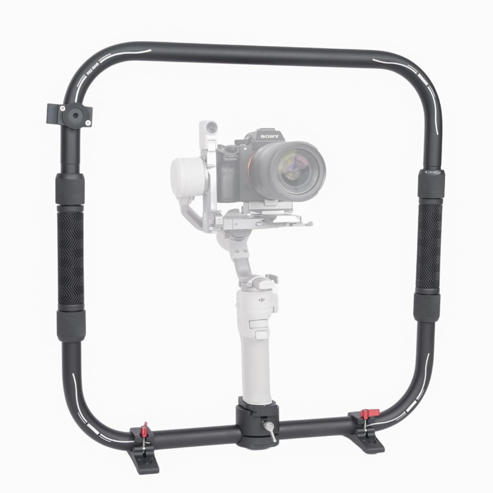 Difesuro Dual Ring Grip For Rs 4Mini,Handheld Ring Gimbal Accessories Compaatible With Dji Rs4 Mini/Rs 3 Mini
