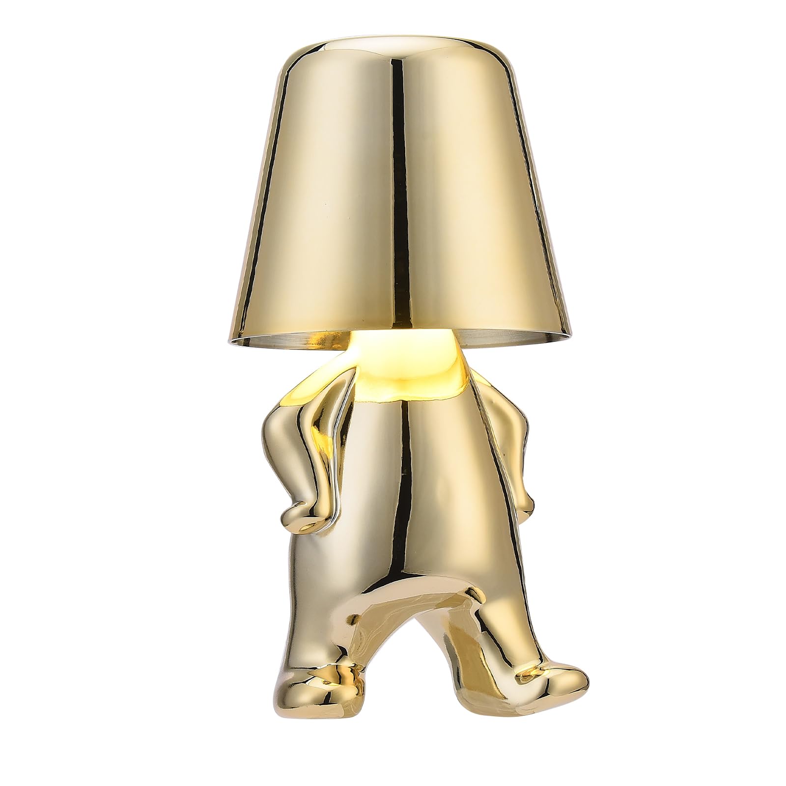 Pergar Bedside Touch Control Table Lamp Collection, Gold Decor Thinker Statue Led Table Lamp With Usb Port, 3 Way Dimmable Modern Night Light Nightstand Lamp For Home Office(#1)