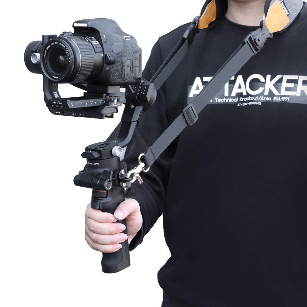 Anbee Reliable Shoulder Strap, Stress Relief Lanyard With Dual-Hooks For Dji Ronin Rs 3 / Rs3 Pro/Rs 2 / Rsc 2 / Ronin-S/Ronin-Sc Handheld 3-Axis Gimbal Stabilizer