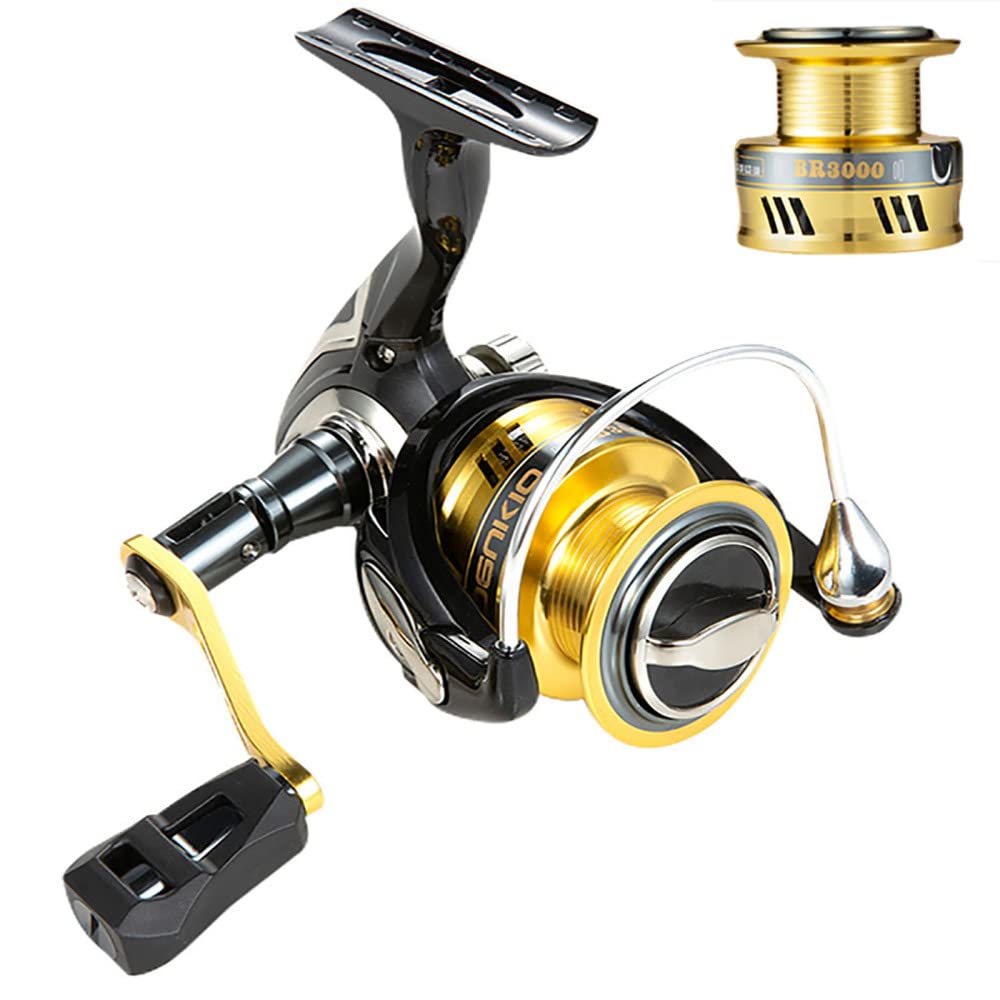 Adoolla Spinning Reel, Gear Ratio 7.1:1, Max Drag 8Kg Fishing Spinning Reel, Full Metal Long-Casting Fishing Reel Fishing Tackle Accessories Br2500
