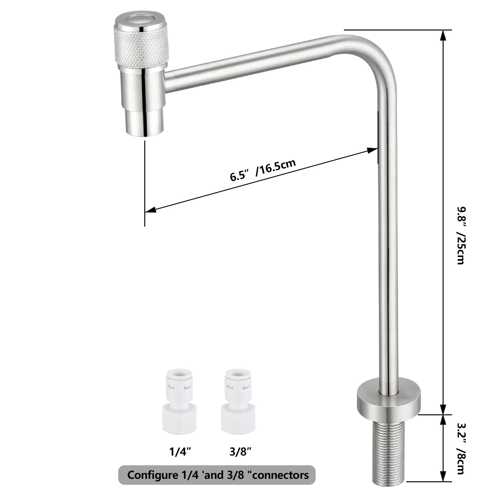 Gonabos Drinking Water Faucet For Kitchen,Large Water Volume Reverse Osmosis Faucets,Lead- Stainless Steel Water Filter Faucet For Ro Drinking Filtration Systems Beverage Faucet, Brushed Nickel