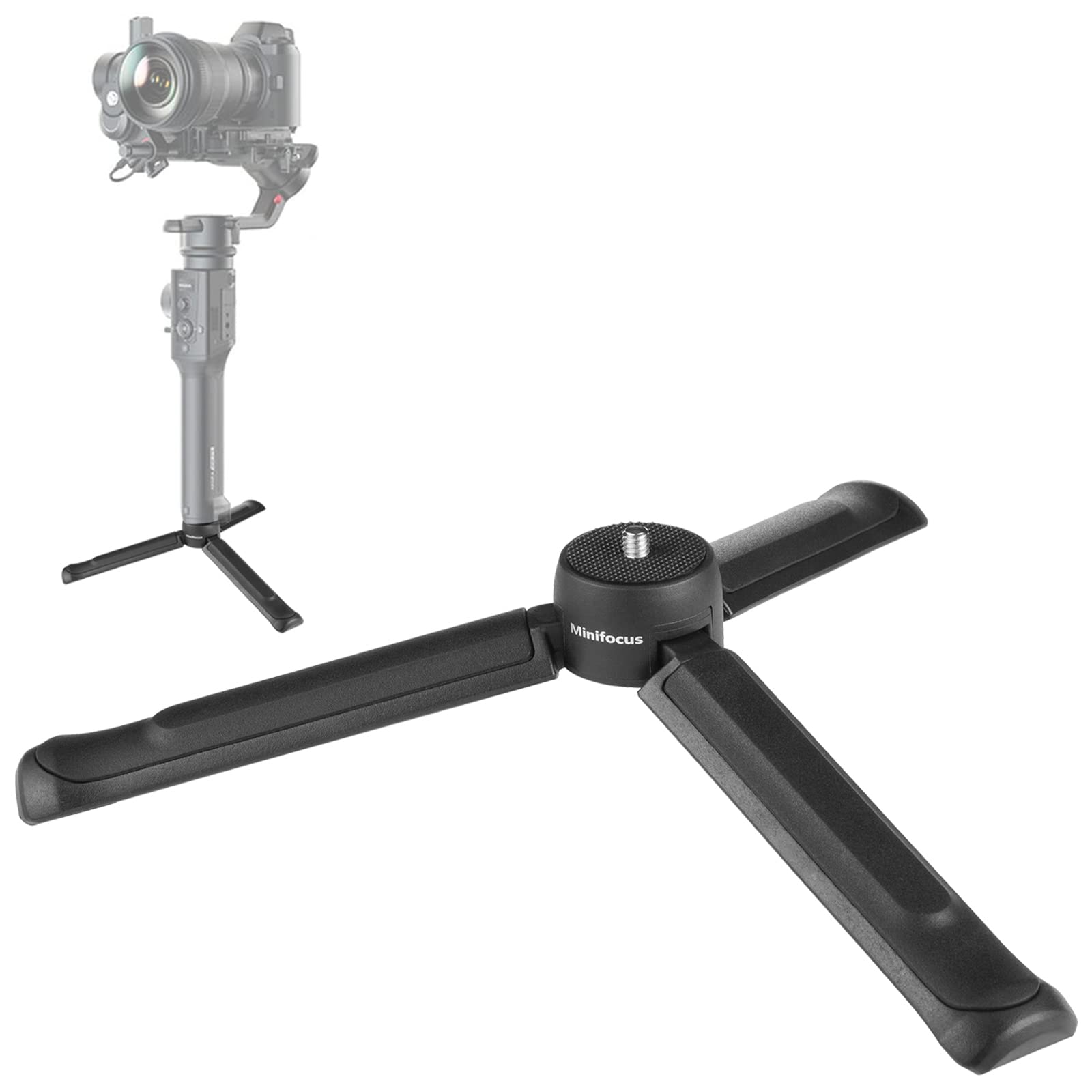 Minifocus Camera Tripod, Desktop Tabletop Stand Compact Tripod With 1/4" Screw, Phone Tripod Stand For Gimbal Stabilizer Webcam Phone Holder Selfie Stick And All Dslr Cameras