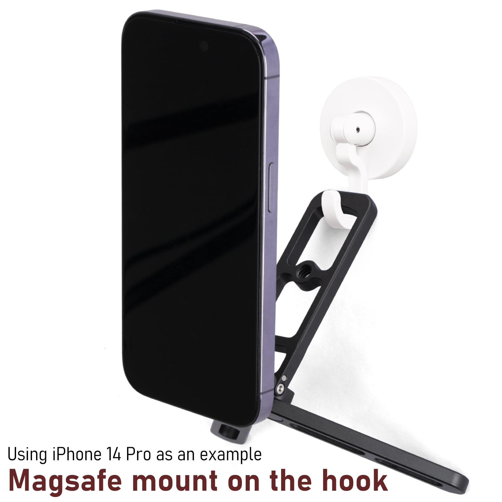 Zelnoox For Magsafe Pocket Tripod Stand – Universal Phone Tripod For Iphone 16/15/14/13/12 Series Adjustable Angle, 20 N52 Strong Magnets, Full Metal Build, Foldable & Mag Case Compatible