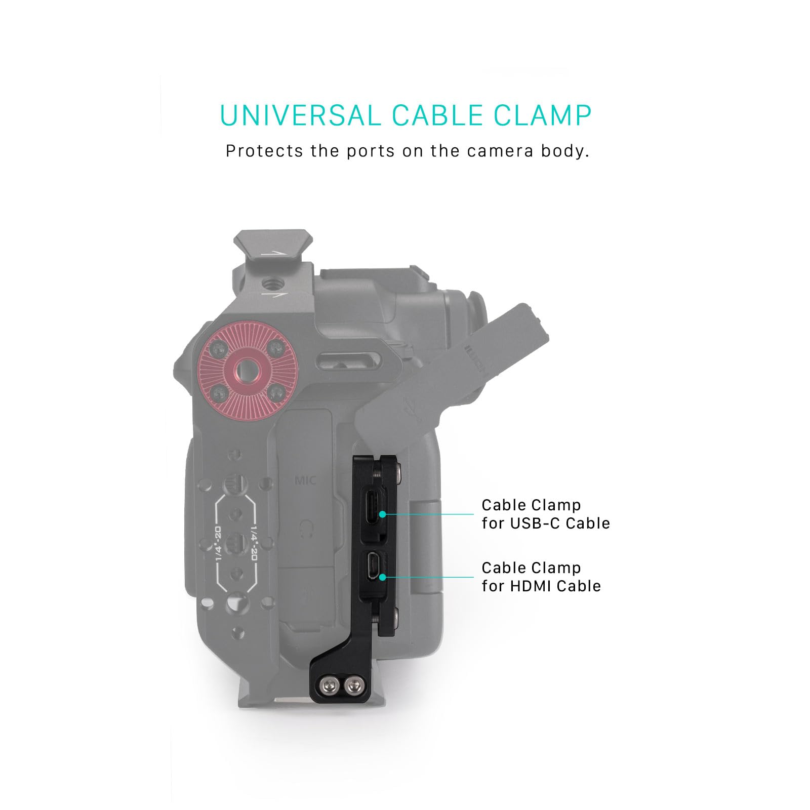 Tilta Lightweight Kit Compatible With Canon R6 Mark Ii, Half Cage With Mount Accessorioes Via Nato Rail, Cold Shoe, And 1/4"-20 Threads With Locating Pins Ta-T45-B (Black)