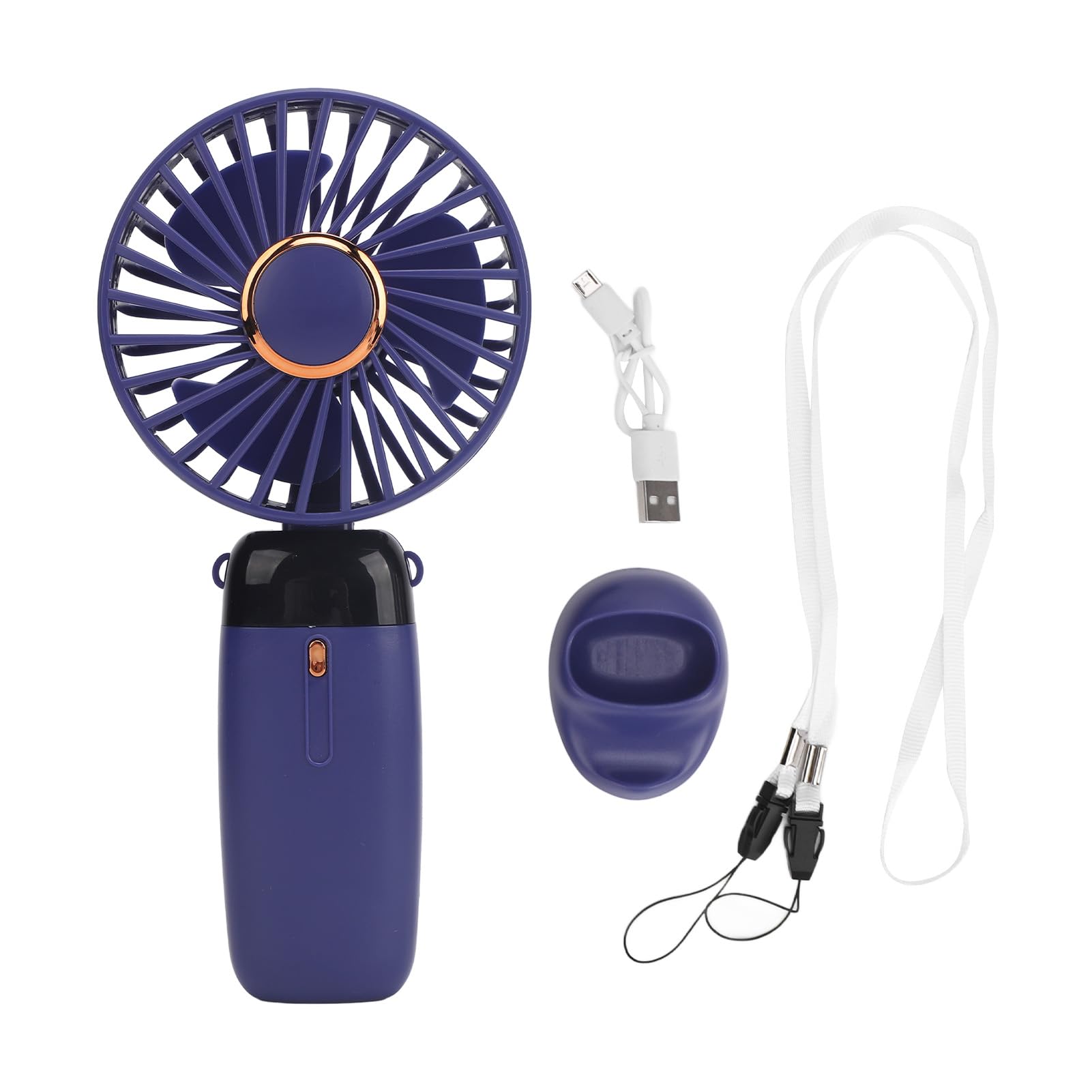 Portable Handheld Fan, 3 In 1 5 Speeds Adjustable Foldable Quiet Cooling Fan With Digital Display