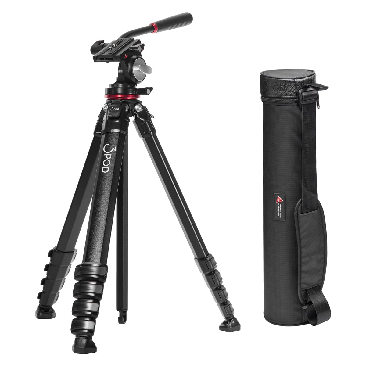 3Pod Wander 4-Section Aluminum Travel Tripod With Q2 Lightweight Fluid Head