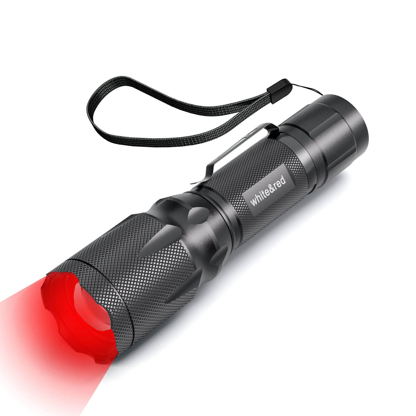Metii Red Flashlight, Bright White &High/Low Power Red Light Options With Memory, Zoom Lens, Portable Waterproof Led Small Torch For Aviation, Astronomy, Night Vision