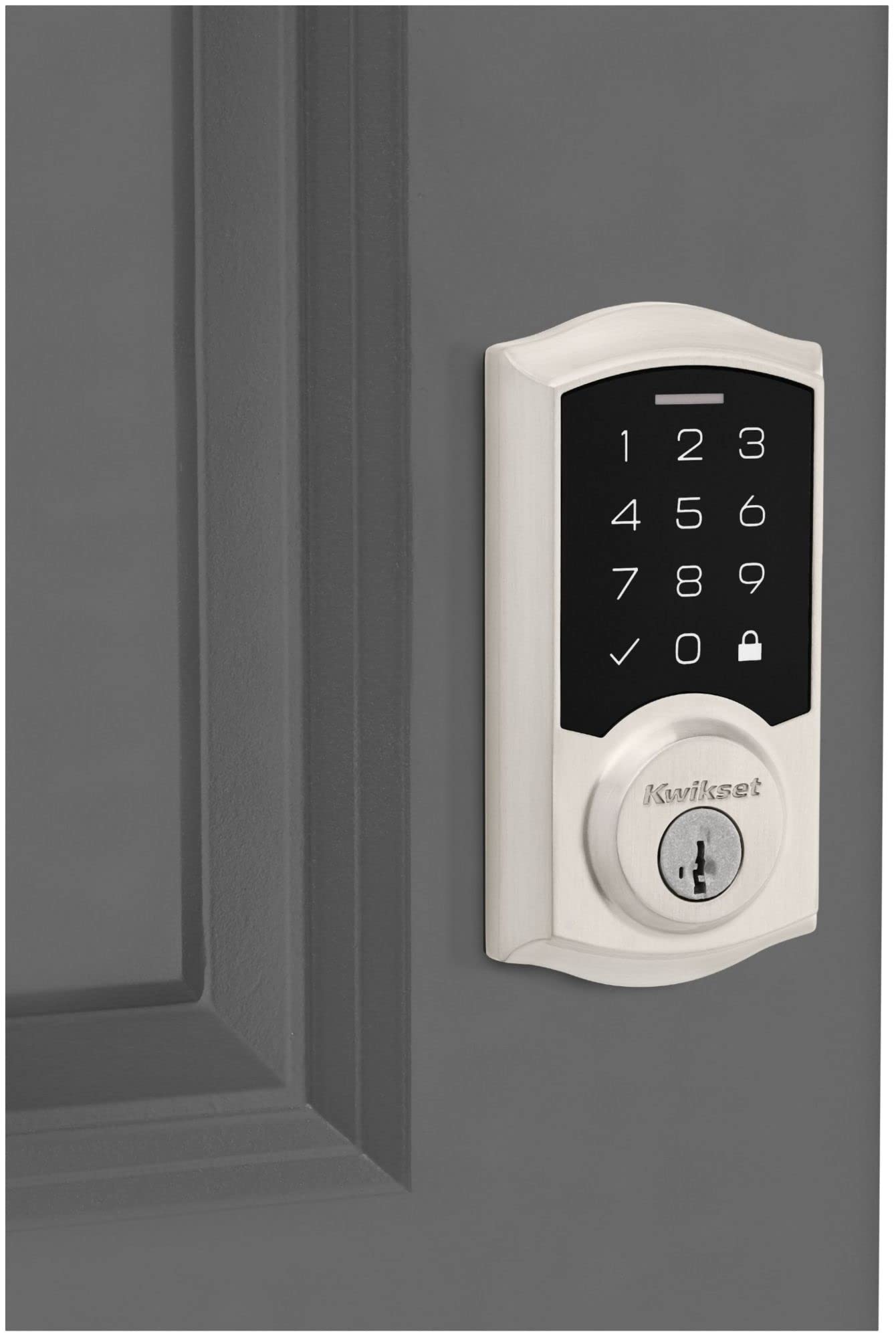 Kwikset 9270Trl-15S Traditional Smartcode Touchpad Electronic Deadbolt Smartkey Satin Nickel Finish