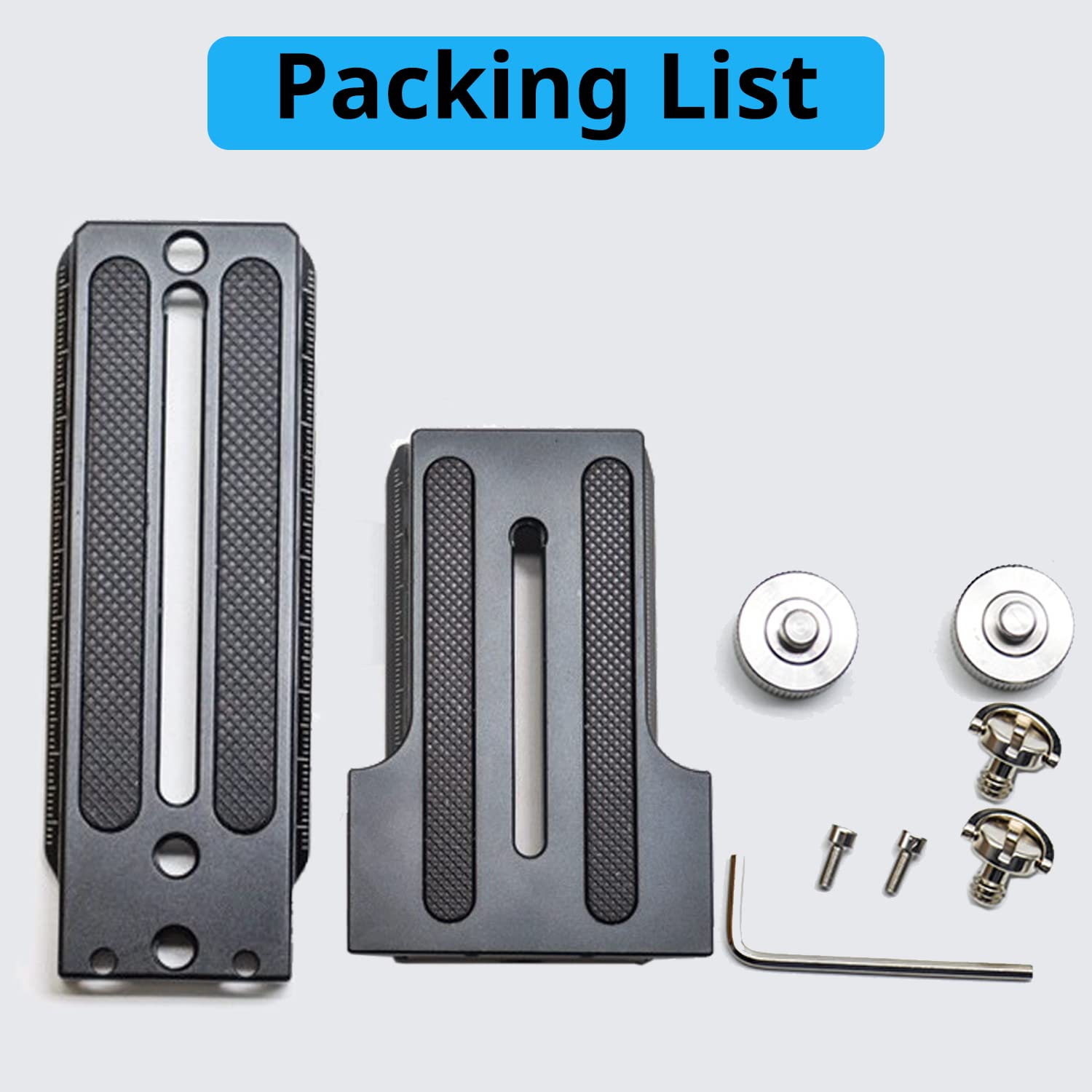 Hafoko Aluminum L Bracket Vertical Horizontal Switching Handle Camera Quick Release Plate Compatible For Zhiyun Crane 2/Crane 3 Gimbal Stabilizer Tripod Monopod