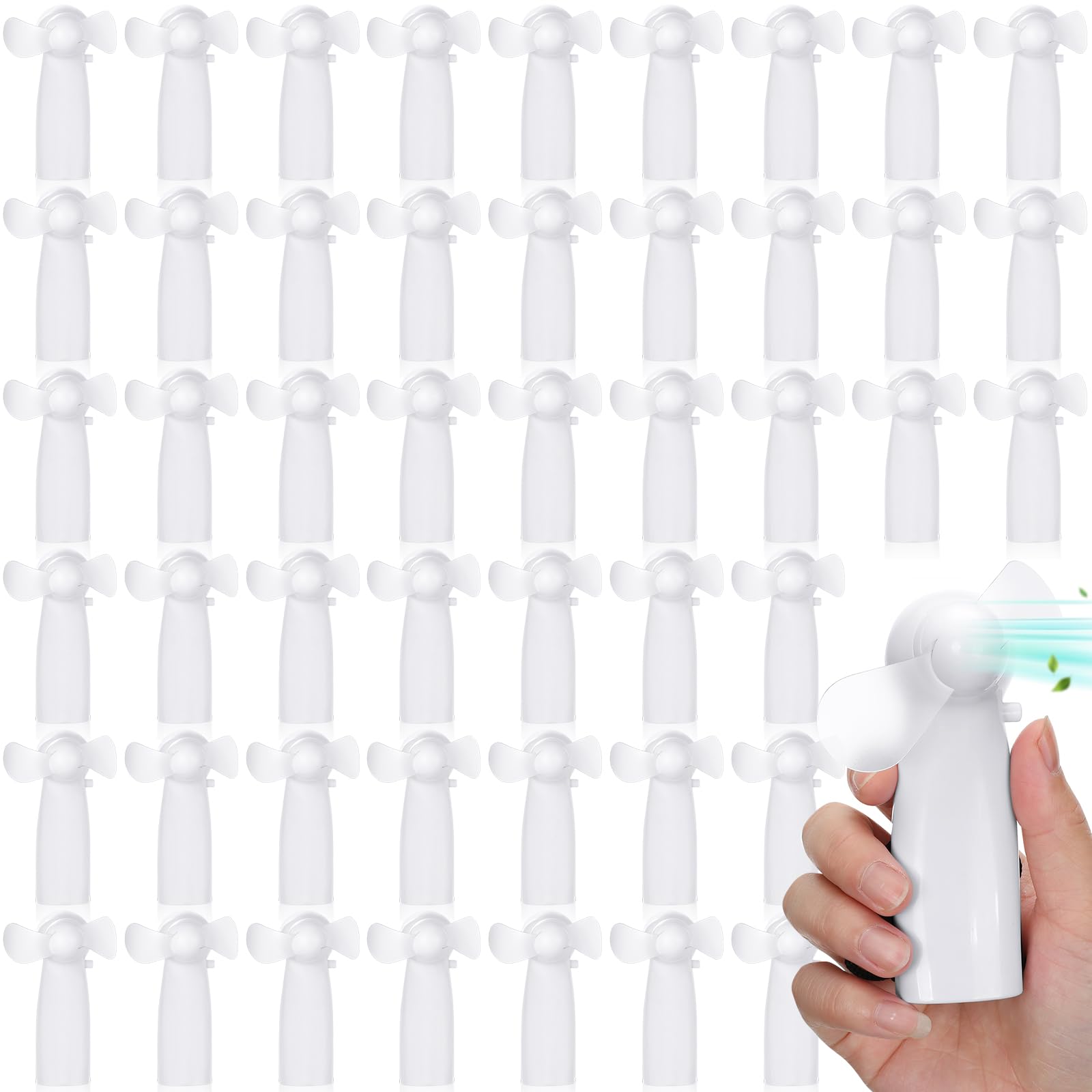 48 pack mini portable handheld electric fans in bulk, perfect for wedding favors Koospark