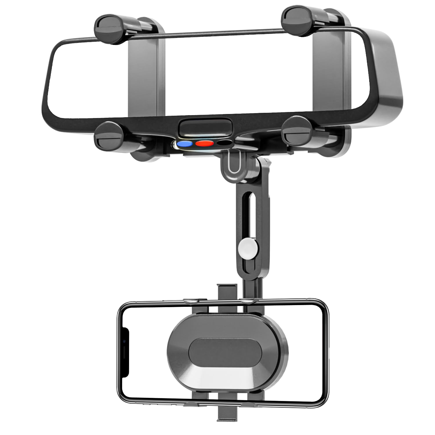 Sxhyf Rear View Mirror Phone Holder, Rotatable And Retractable Car Phone Mount, Cell Phone Holder Car Fit For Iphone 11 12 13 14 Pro Max Samsung All Phone