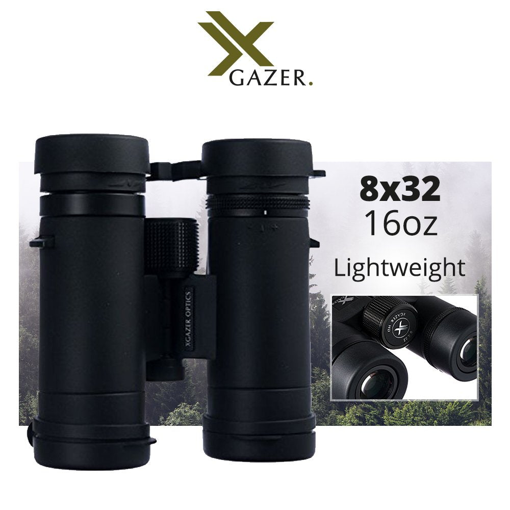 Xgazer Optics 8X32 Ultra Hd Certvision Binoculars, Anti-Reflective Lenses Waterproof, Fogproof, Rainproof  Hunting, Safari, Birding, Bird Watching, Sporting Events  Incl. Strap, Hard Case, Covers