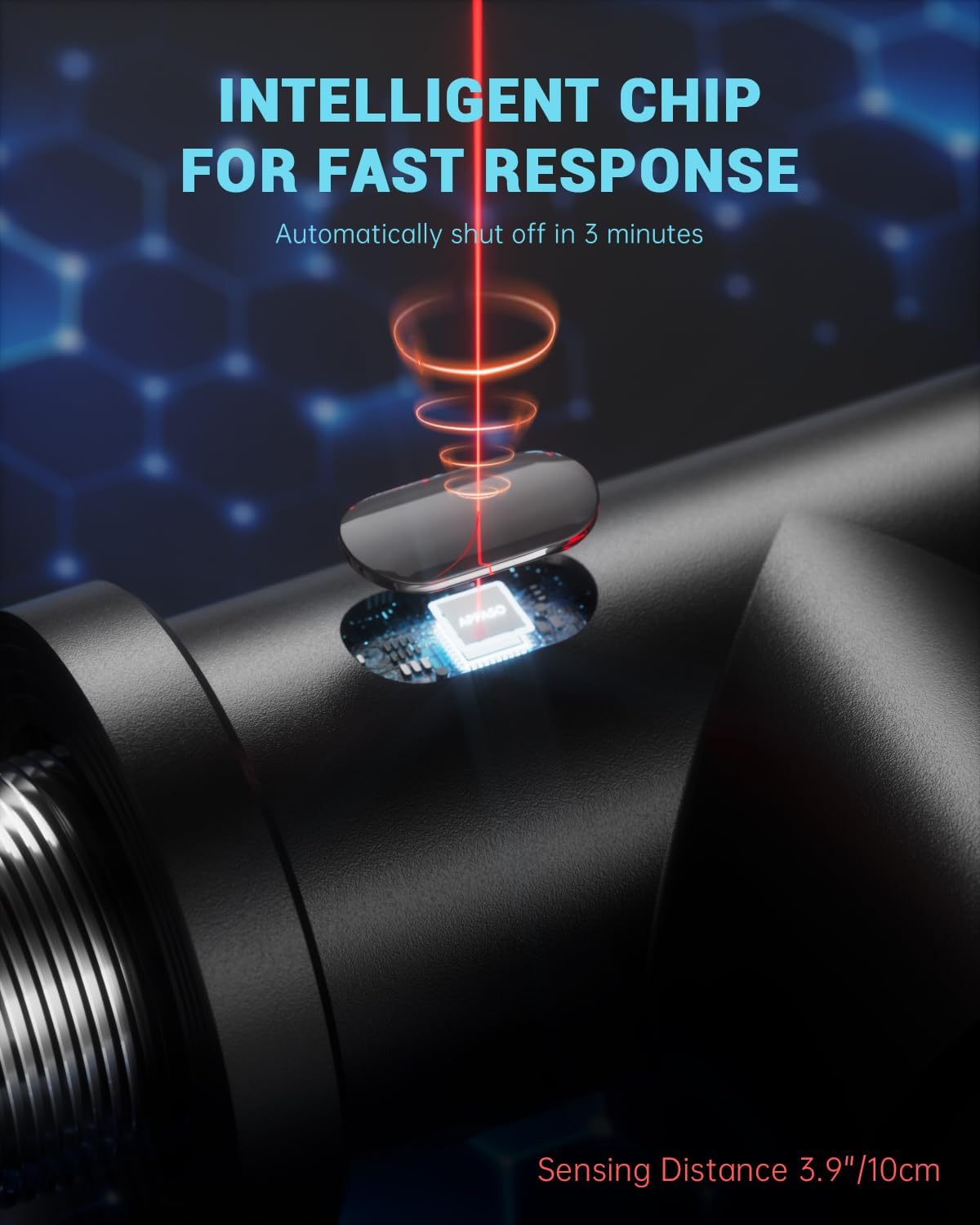 Appaso Touchless Kitchen Faucet With Pull Down Sprayer Matte Black, Waterfall Touchless Motion Sensor Hands-, Single Handle For 1 Or 3 Holes Sink, Stainless Faucet Black With Easy Installation