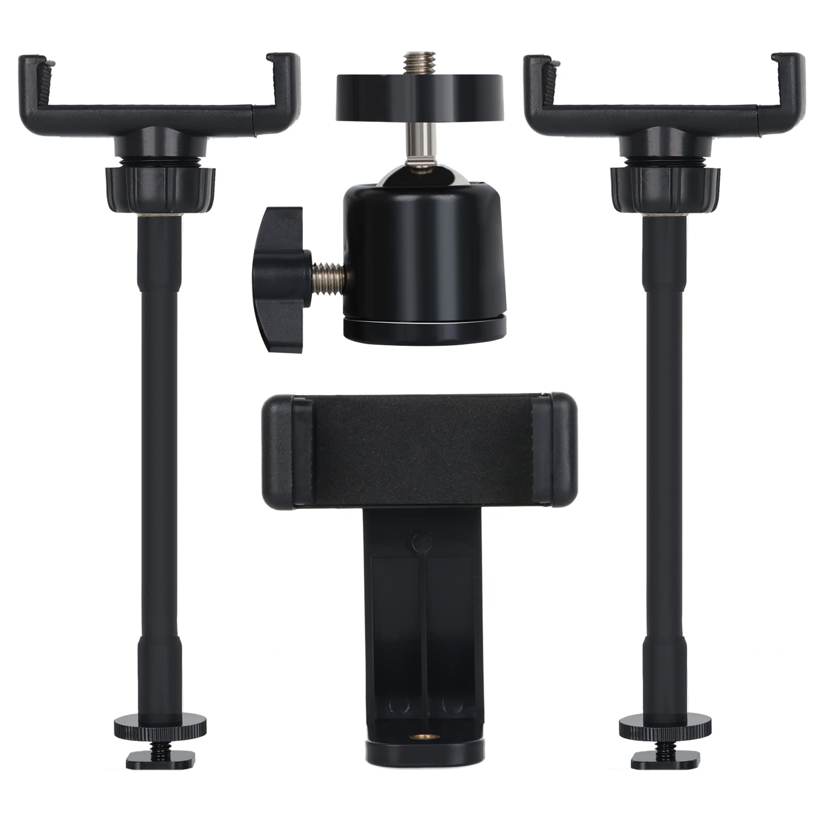 Eoto Light Hot Shoe Mount Adapter, 18 Inch Ring Light Accessories, 1/4" Mini Ball Head Ring Light Adapter For Cameras, Camcorders, Smartphone, Gopro, Led Video Light