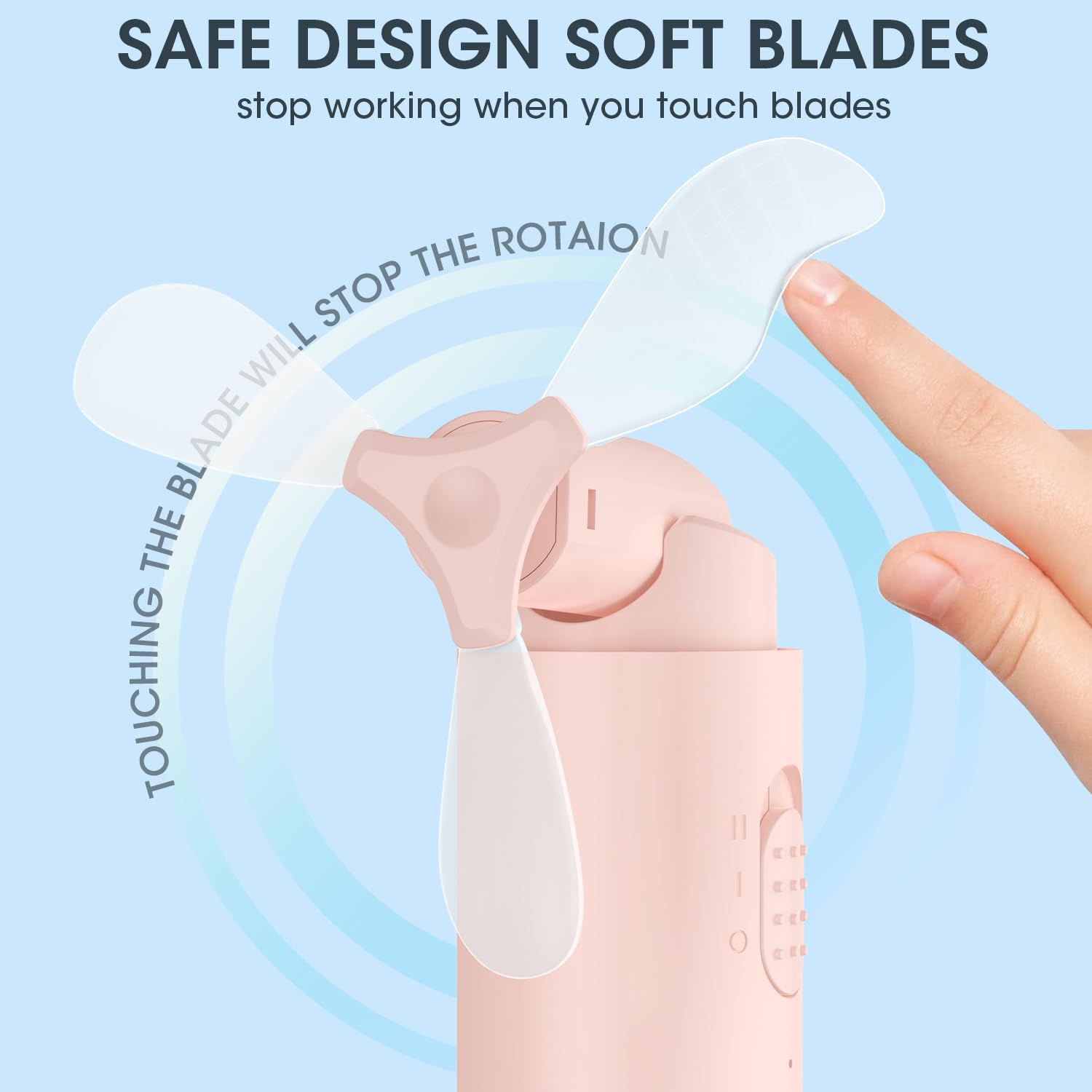 Handheld Fan Mini Fan Rechargeable,Portable Fan With 3000Mah Battery Eyelash Fan Indoor Outdoor