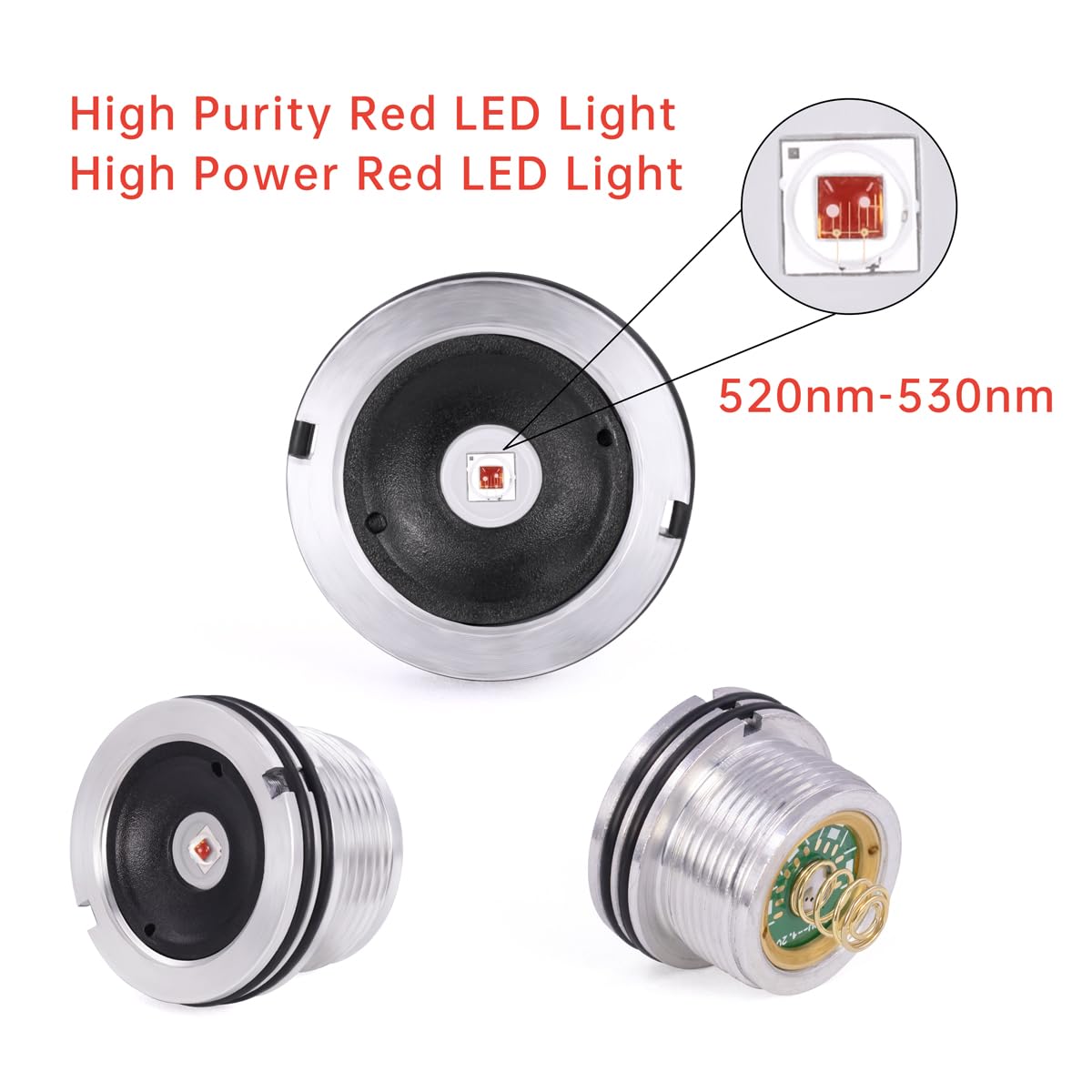 Wayllshine Stepless Dimming Red Light Flashlight, 620Nm-630Nm High Purity, Adjustable Brightness And Focus For Night Observation, Astronomy, Aviation