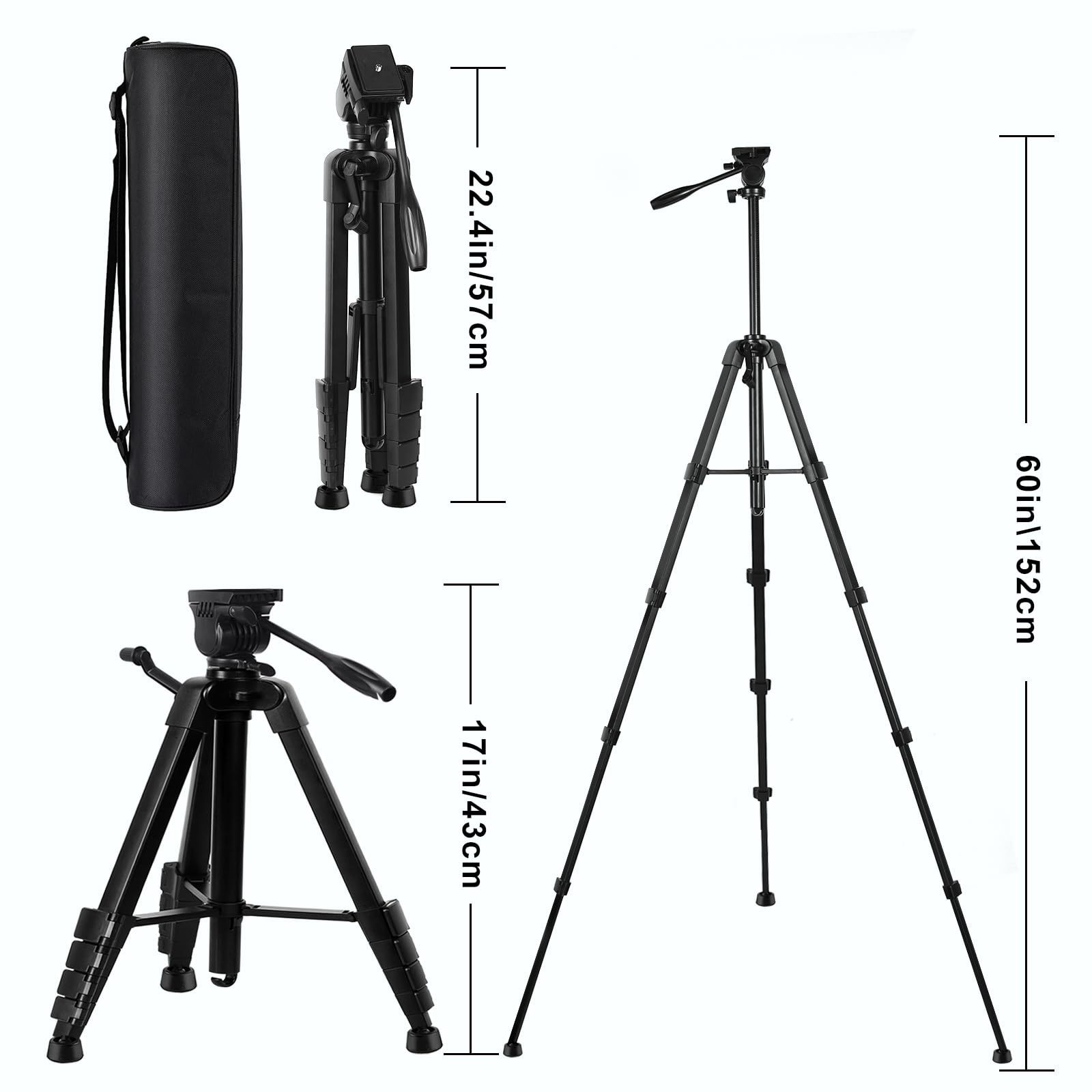 Lcncy Shooting Tripod Hunting Rest V Yoke, Binocular And Spotting Scope Aluminum Tripod, 360° Rotate With Binoculars Adapter, Compatible For Rifle, Hunting, Binocular, Spotting Scope, Crossbow Tripod Stand