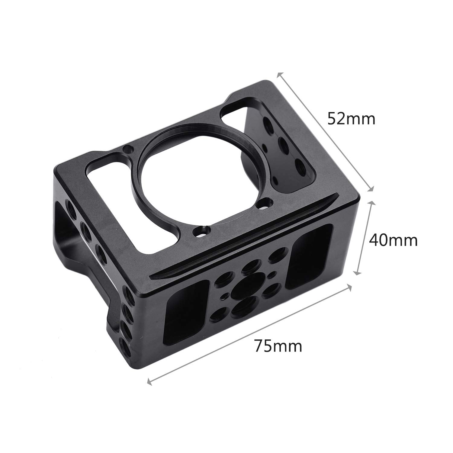 Andoer Camera Vlog Cage Aluminum Alloy Protective Camera Cage With 1/4 3/8 Inch Screw Holes Compatible With Sony Rx0 Ii Digital Camera Microphone Tripod Fill Light