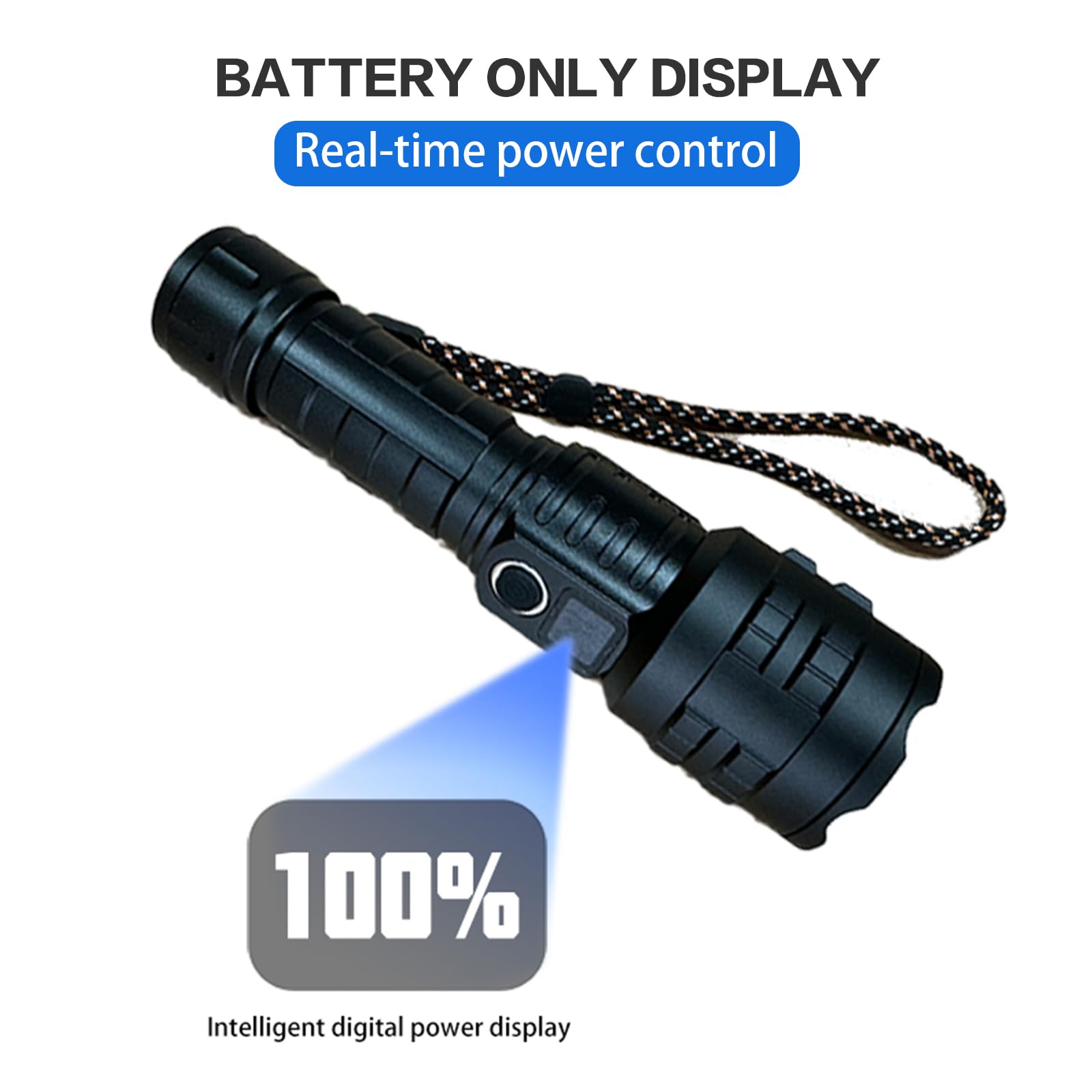 Wboxlizy Rechargeable Flashlights Super High Lumens, Super Bright Flashlight, Adjustable Tactical Flashlight Waterproof Handheld Flash Light For Emergencies, Camping, Hiking