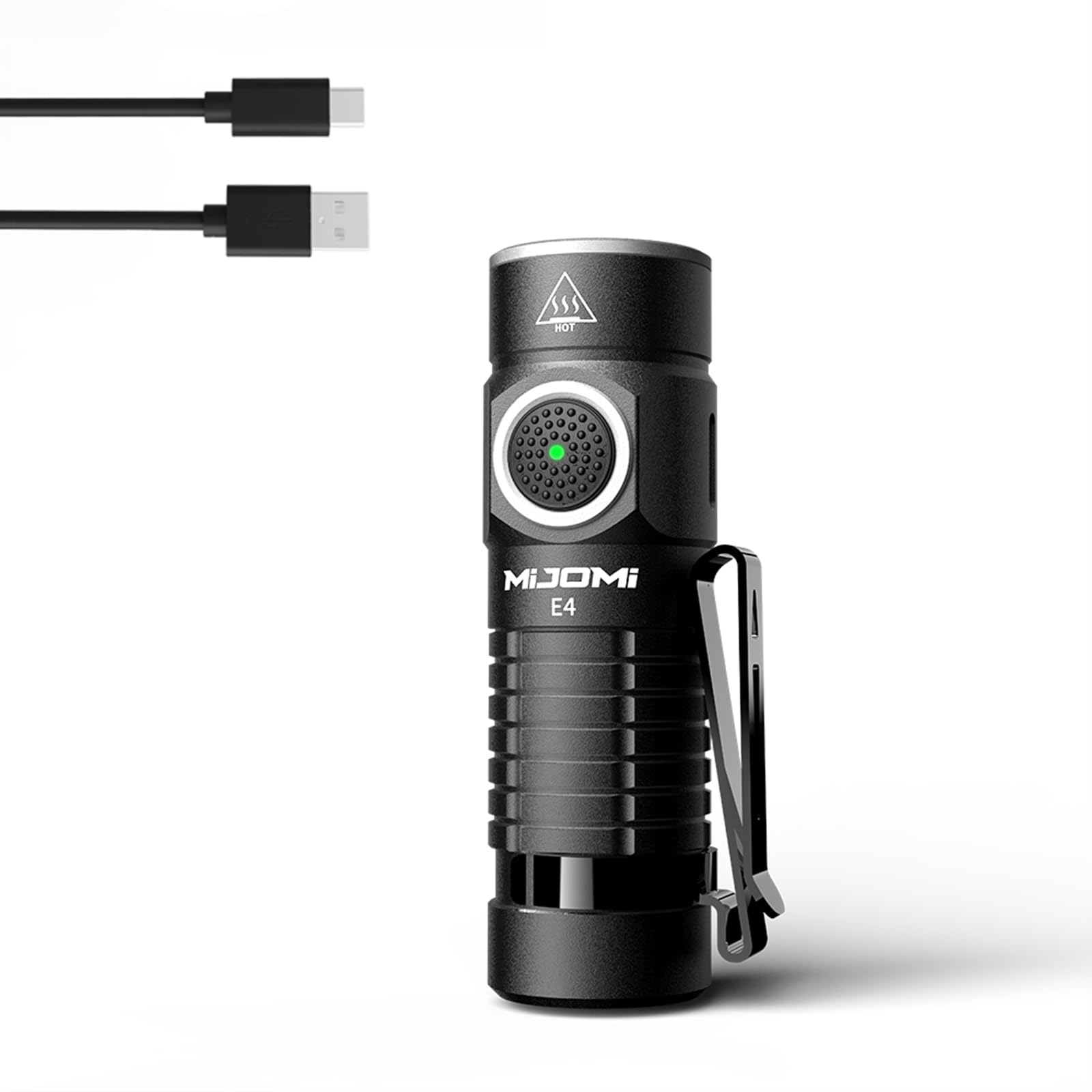 Mijomi Mini Flashlight With Magnet, Rechargeable Pocket Light Compact High Lumens Handheld Light, E4 Flashlight 7 Modes 1100 Lumens For Outdoor, Hiking, Walking