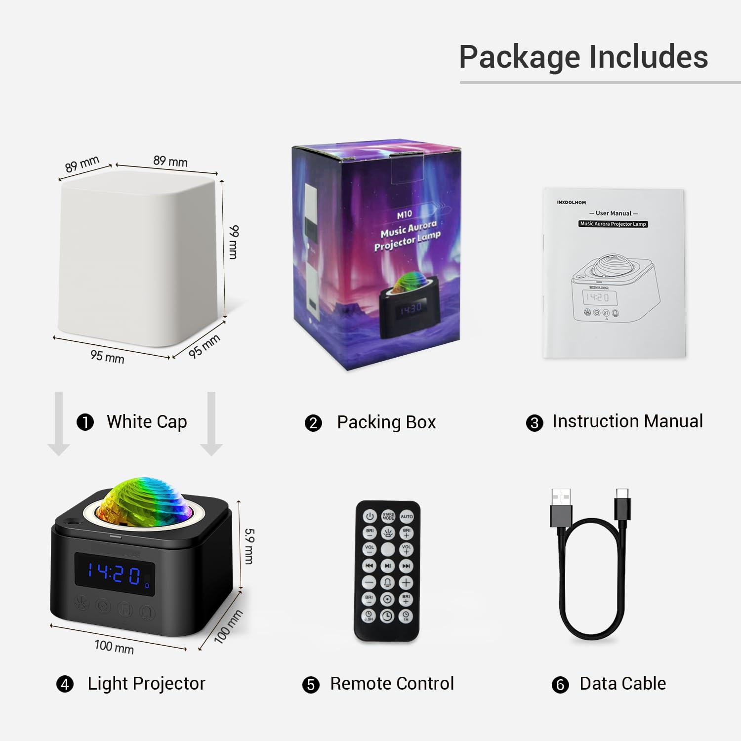 Mrscoz Galaxy Star Projector With Bluetooth Speaker & Digital Clock - 3-In-1 Night Light With Time Projection, Auto Timer For Gaming Room, Bedroom, Home Theater, Ceiling Decor,Black