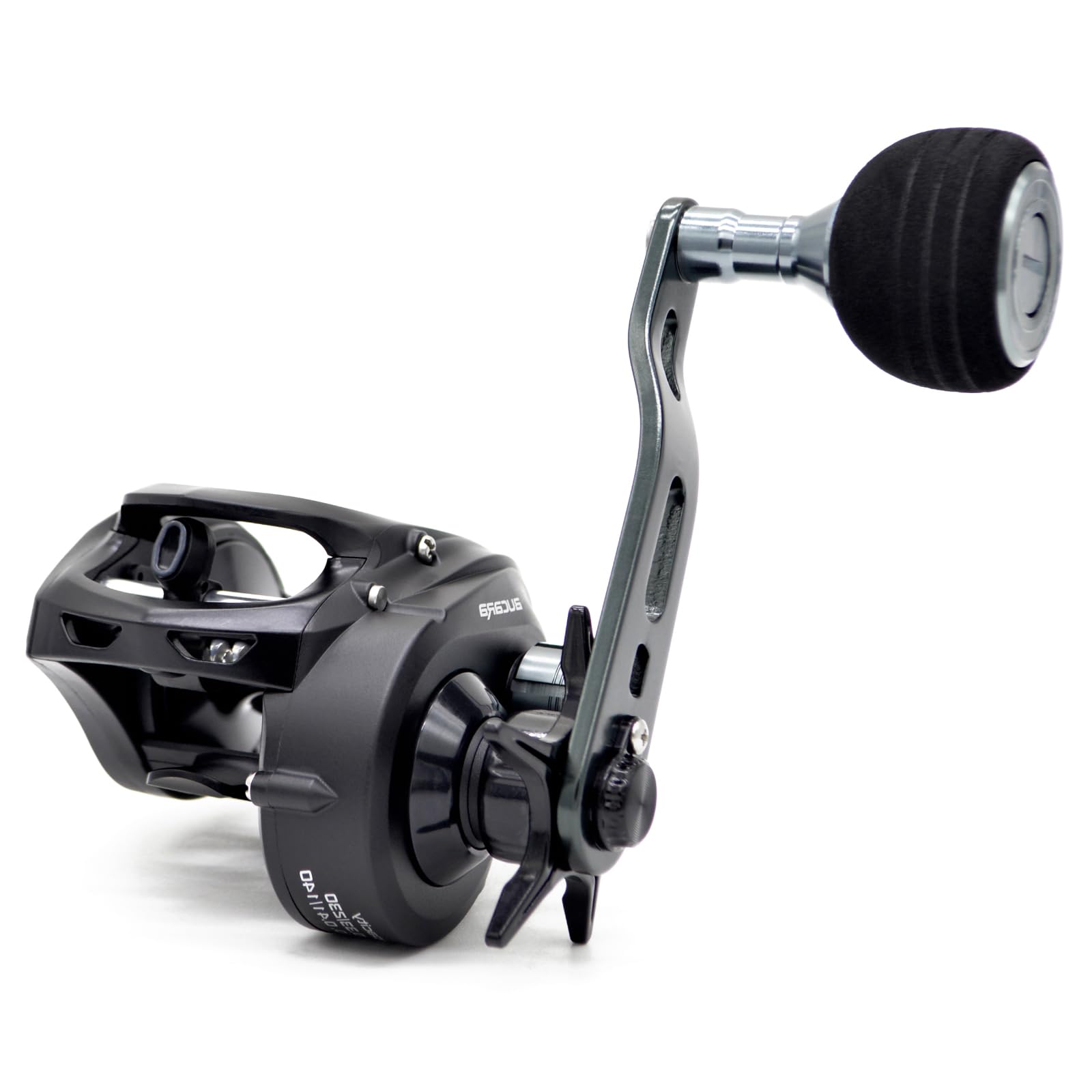 Camekoon Bucara 300 Baitcasting Reel, Wider Graphite Frame, 7+1 Stainless Steel Ball Bearings, 35 Lb Carbon Drag, 10 Button Magnetic Braking System, Short Main Shaft, Low Profile Casting Fishing Reel