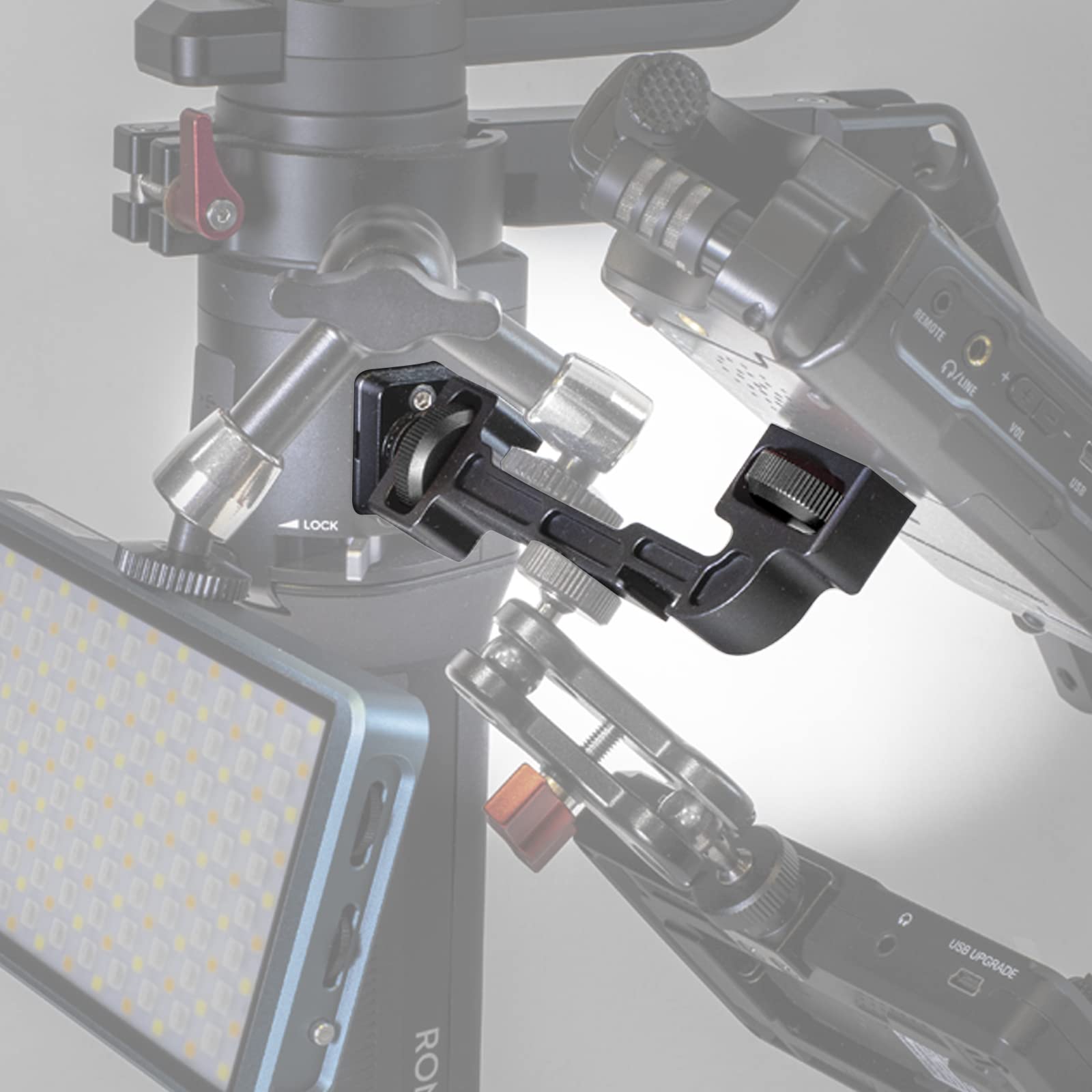 Bortt Stabilizer Bracket Gimbal Stabilizer Rotatable Extension Bracket Holder Support With 1/4 Inch Screw Cold Shoe Mount For Mounting Monitor Microphone Led Light Compatible With S/Sc S/Lab/Crane 3