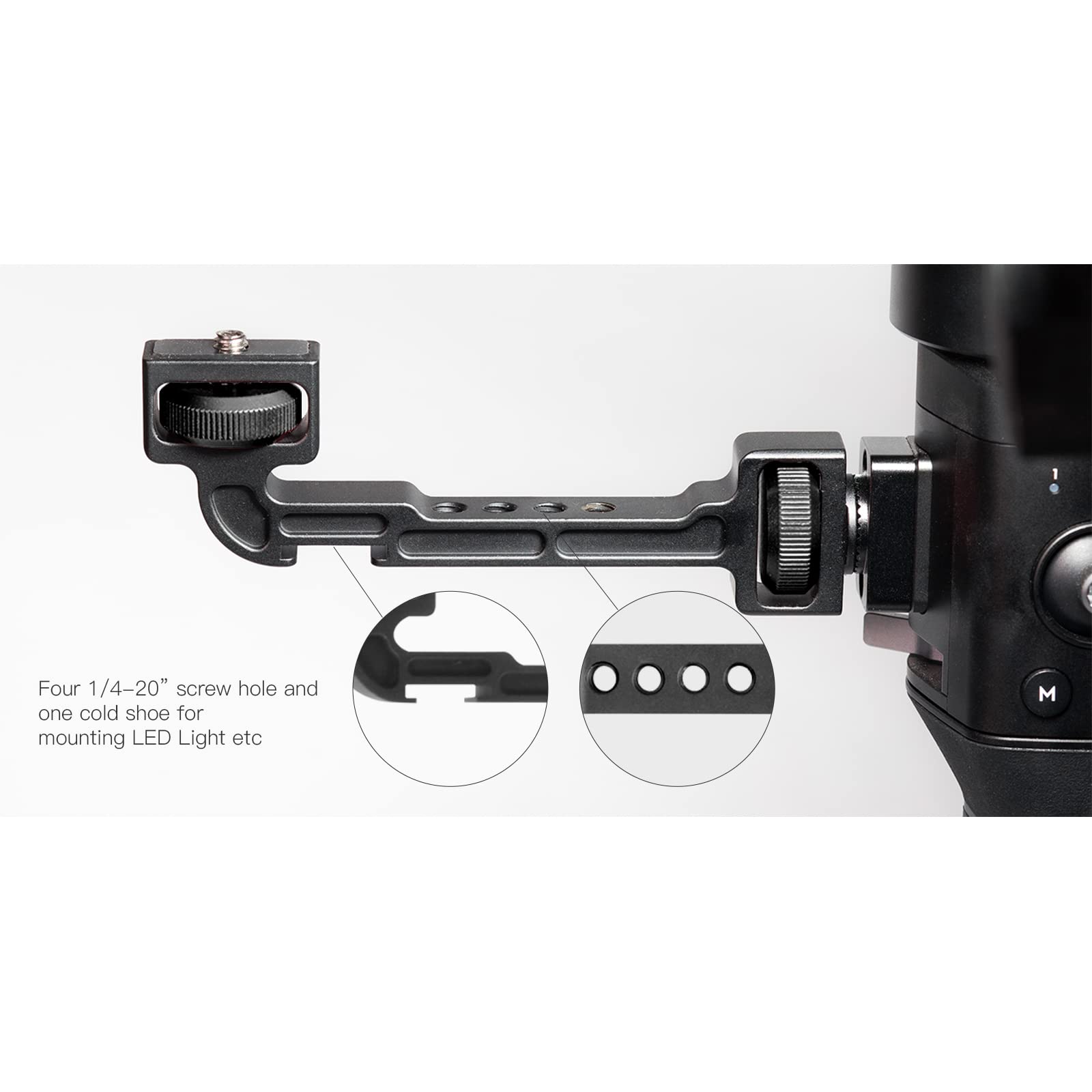 Bortt Stabilizer Bracket Gimbal Stabilizer Rotatable Extension Bracket Holder Support With 1/4 Inch Screw Cold Shoe Mount For Mounting Monitor Microphone Led Light Compatible With S/Sc S/Lab/Crane 3