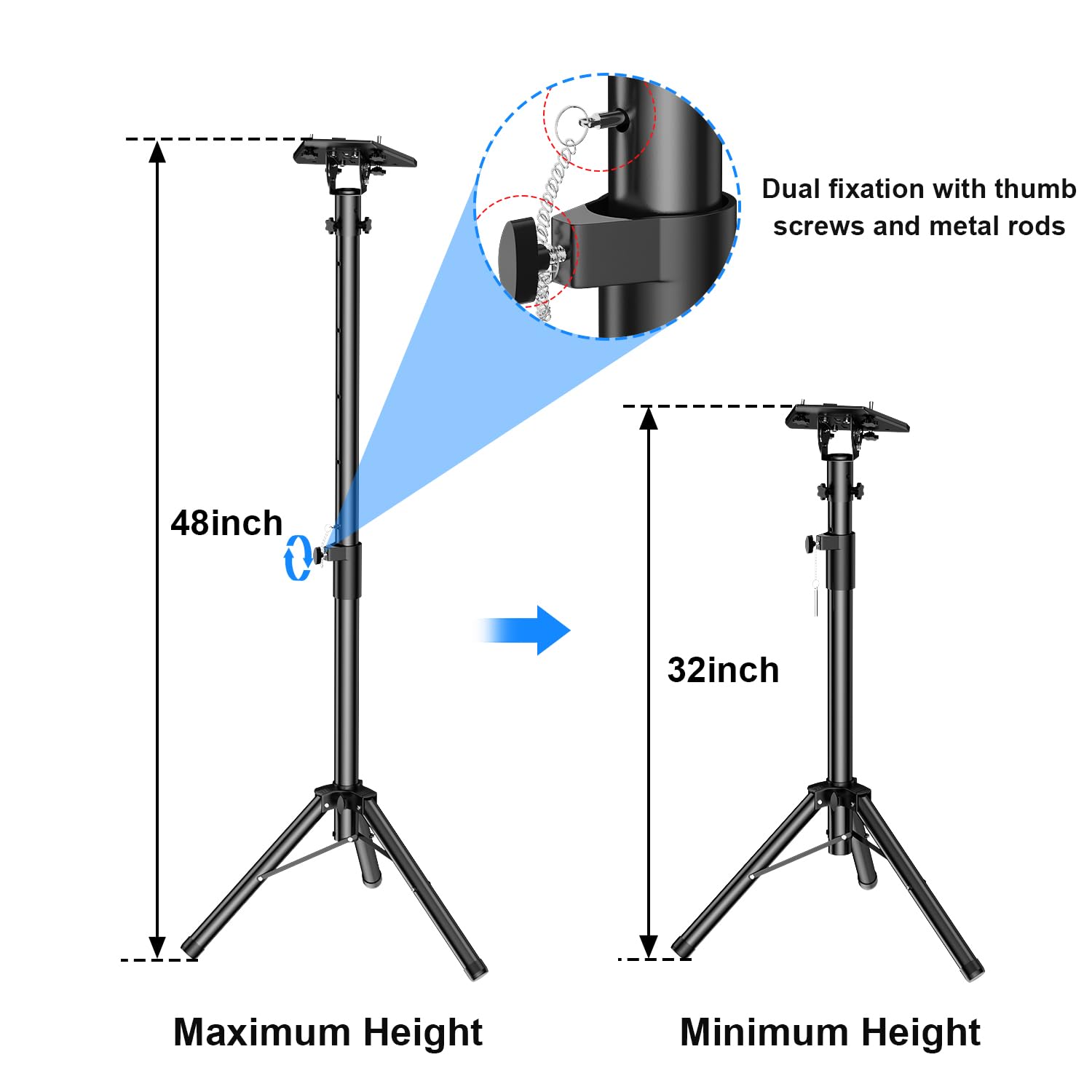 Bluedery Starlink Gen 3 Tripod Mount, Tripod Stand For Starlink Gen 3(V3) Dish With Starlink Gen 3 Pipe Adapter, Starlink Gen 3 Mount Kit For Starlink V3 Dish