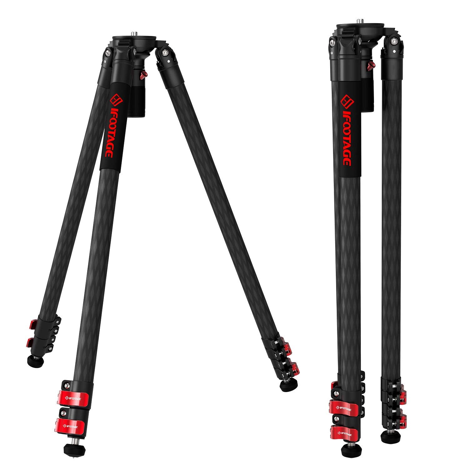 Ifootage Tripod, 61” Carbon Fiber Video Camera Tripod With Quick Fastbowl, Max Load 19.8 Lbs, Compatible With Canon, Nikon, Sony Dslr Camcorders