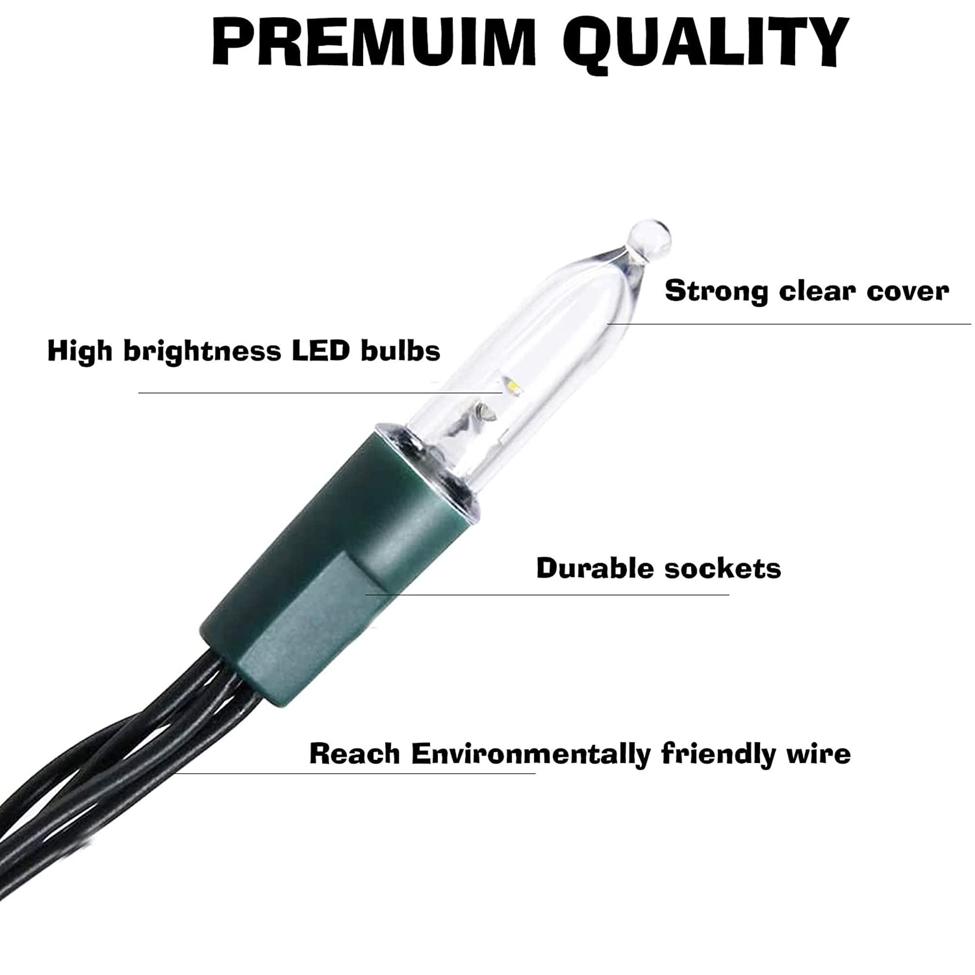 Dazzle Bright 50 Led Batter Operated Christmas Lights, 16 Ft Waterproof Mini String Lights With 8 Modes For Xmas Indoor Outdoor Yard Garden Holiday Wedding Decorations, Warm White