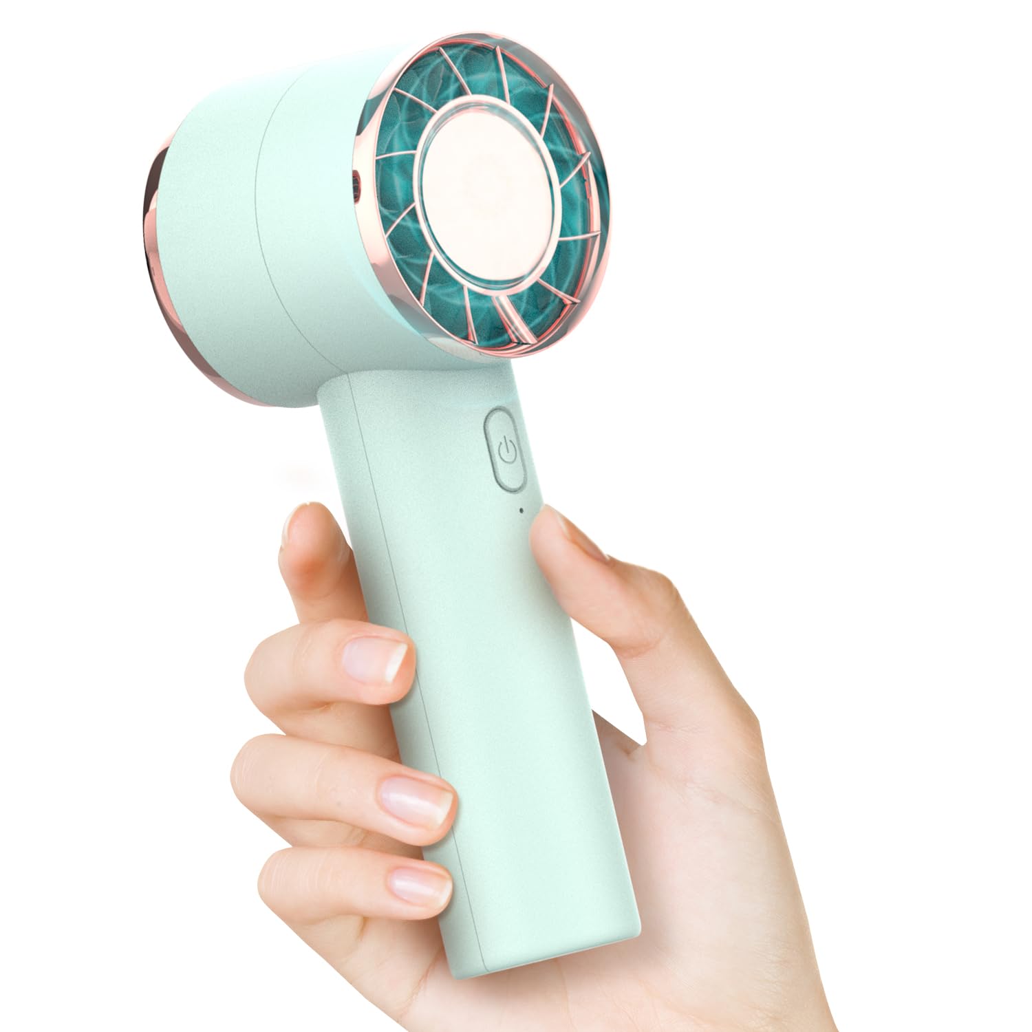 Personal Mini Electric Handheld Fan, Portable Turbo Fans With Desk Base, 2000Mah Rechargeable Batter - Koospark