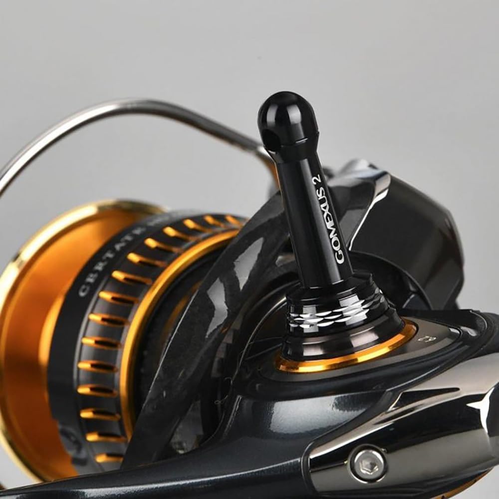Gomexus Fishing Reel Stand For Daiwa 18 Exceler Lt 2500,14 Caldia 2004-3000,19 Ballistic Lt 1000-4000 ,19 Emeraldas Lt,14 Emeraldas Mx 2508 Spinning Reel Protect Metal 42Mm