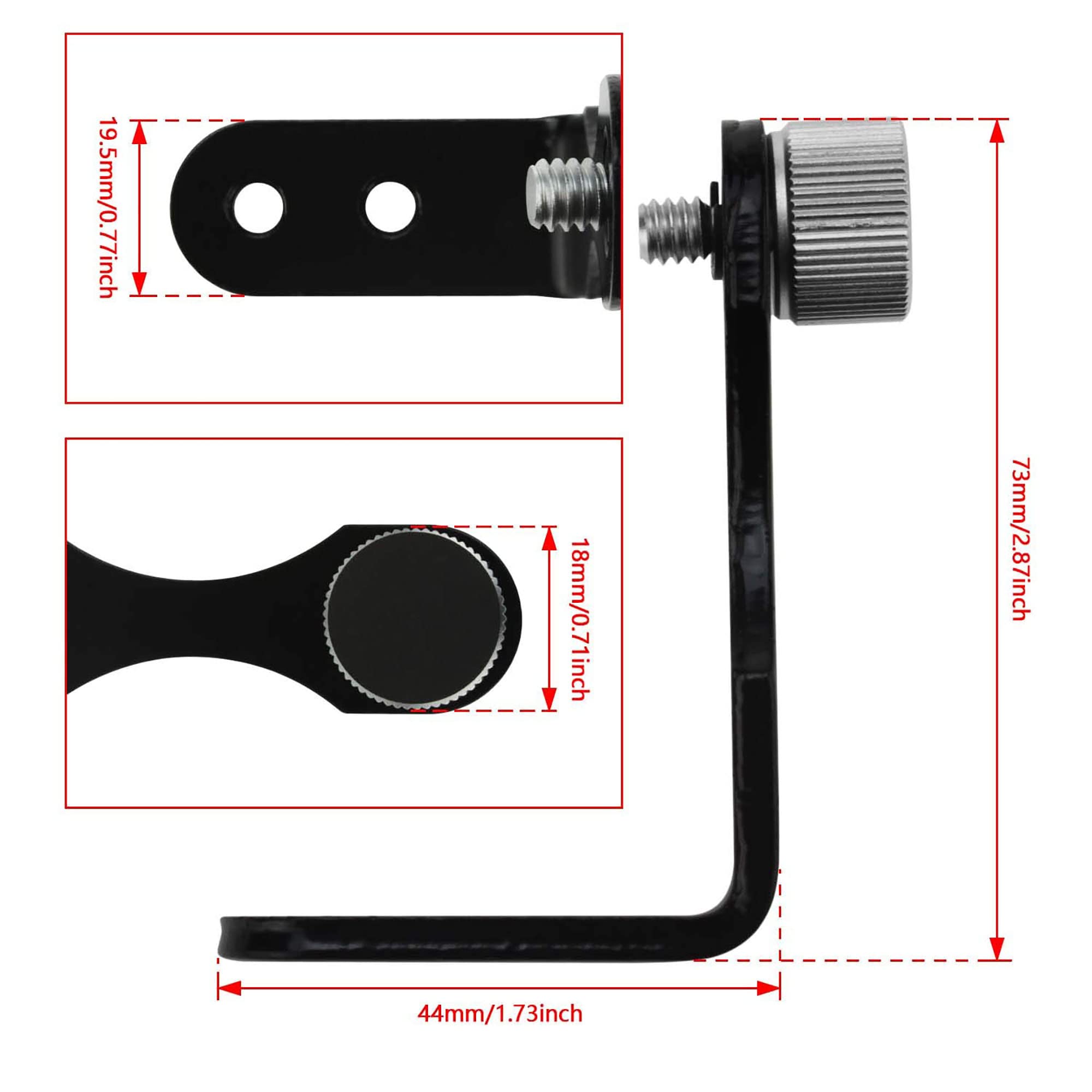 Astromania Universal L Type Metal Binocular Tripod Adapter For Binocular And Minocular - Black