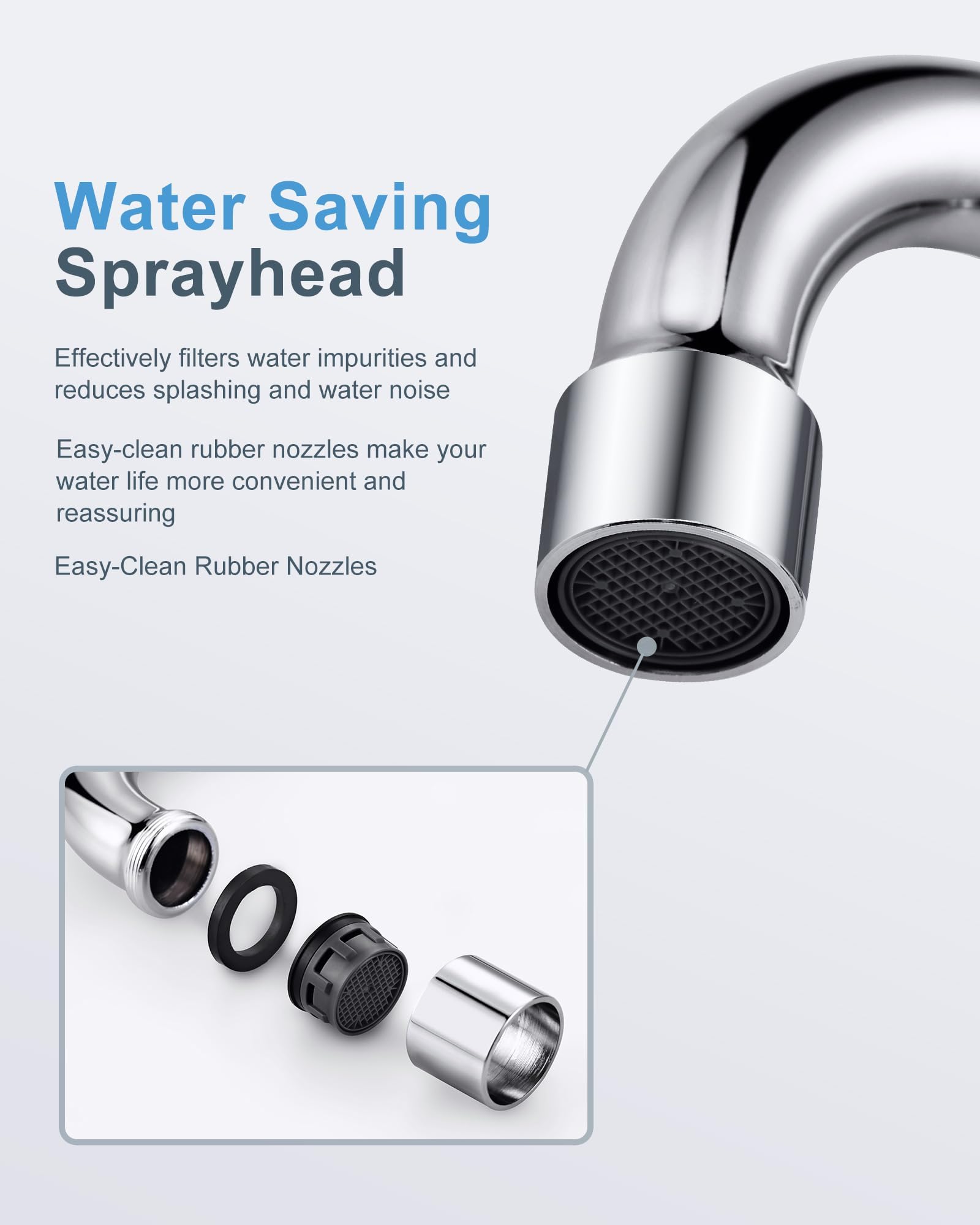 Iviga Dual Handle Kitchen Faucet Deck Mount, Commercial Kitchen Sink Faucet Simple Modern 10" Swing Spout, Kitchen Faucets Utility Sink Faucet Brass Construction With Supply Lines - Chrome