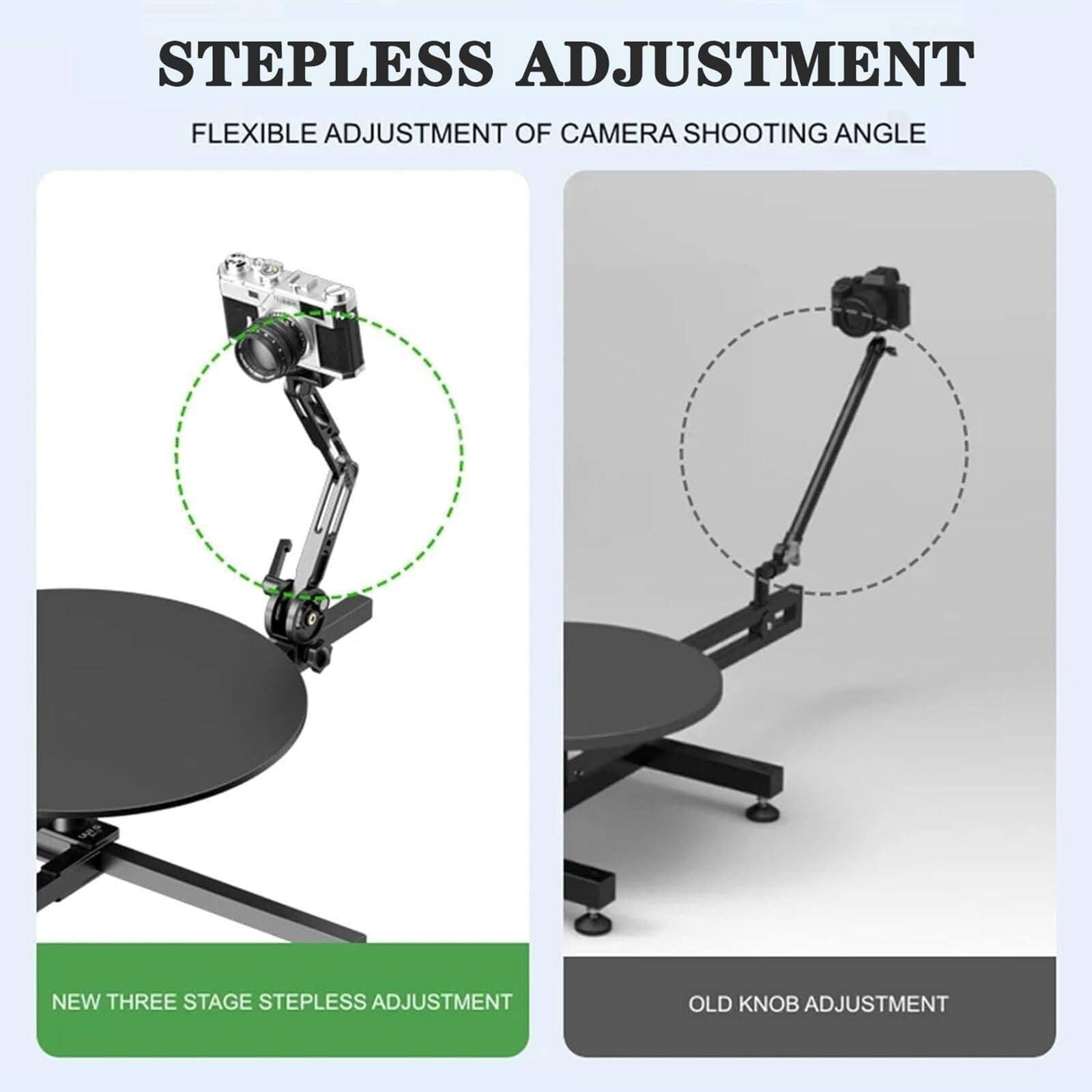 Ldmlax 360 Video Camera Rig Panoramic Rotating Platform,360 Camera Booth Video Camera Product Shot 360 Rotating Platform Rig 87X 44X13Cm