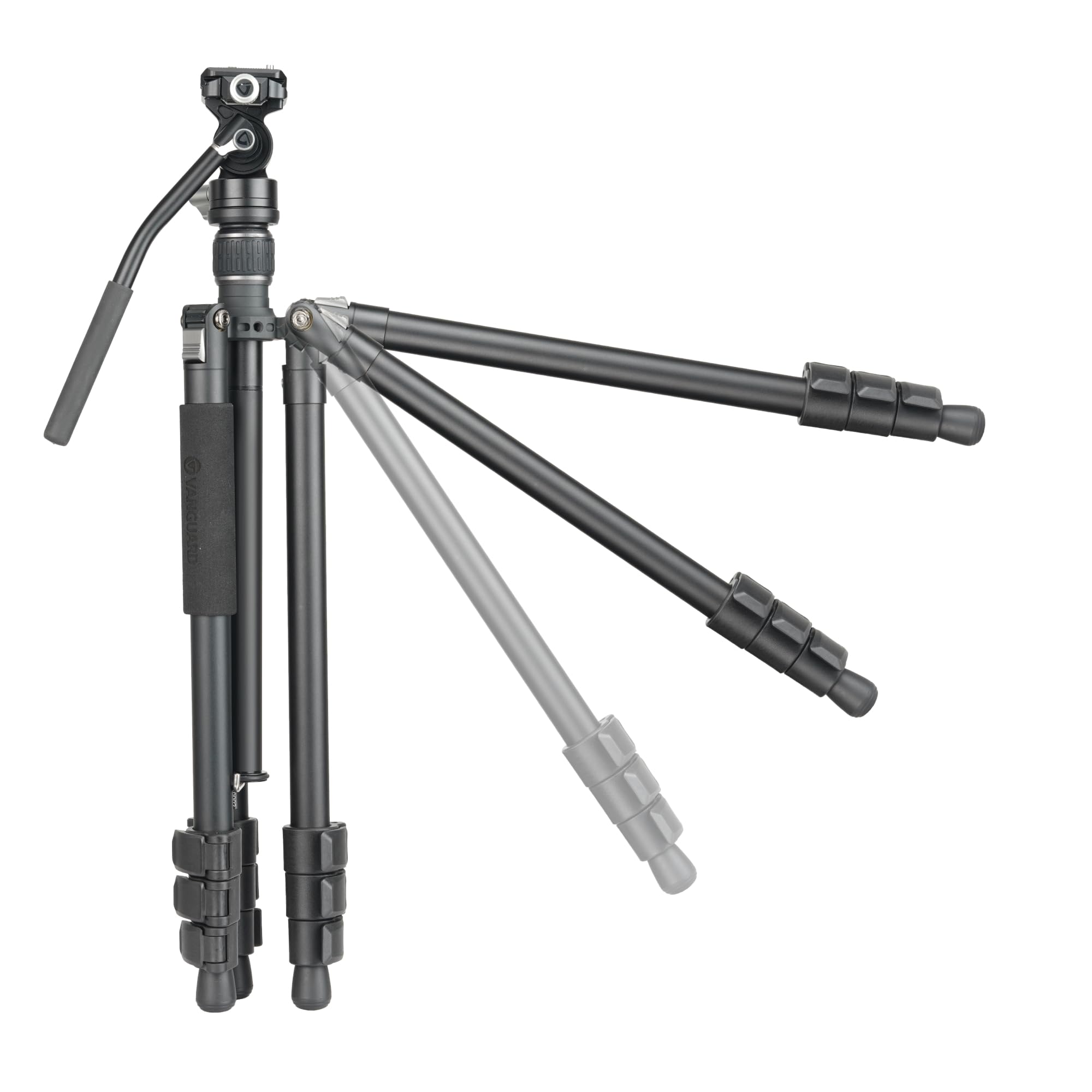 Vanguard Vesta Go 264Av12 Aluminum Travel Tripod With Ultra-Compact Veo Pv-12 Counterbalancing Spring Assist Video Head