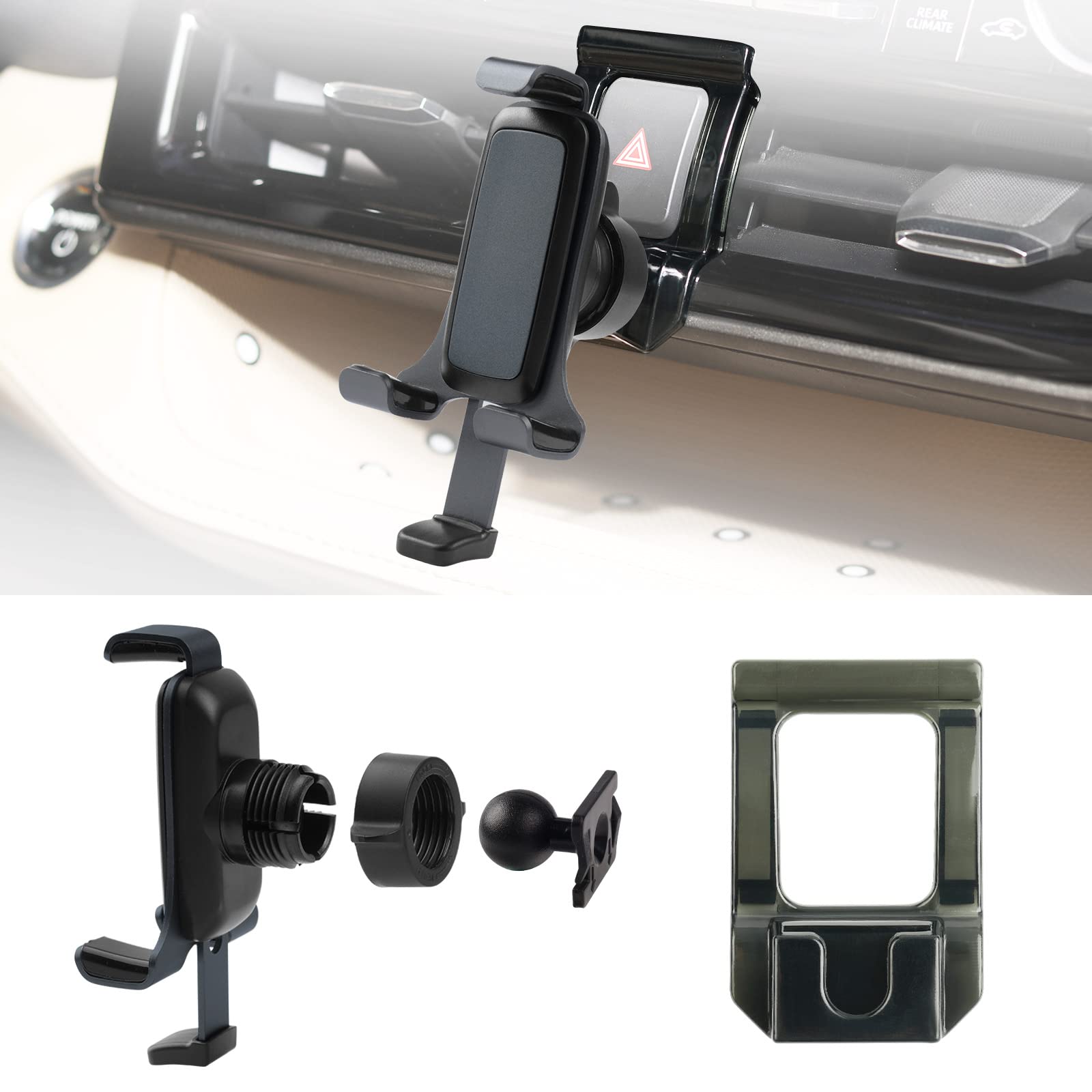 Sunsdrew Car Phone Holder For  -2020 Toyota Highlander Accessories Air Vent Cell Phone Holder Hands Thick Case Friendly Phone Mount Holder For 4-7 Inch Phone Stand (Not For Platinum)