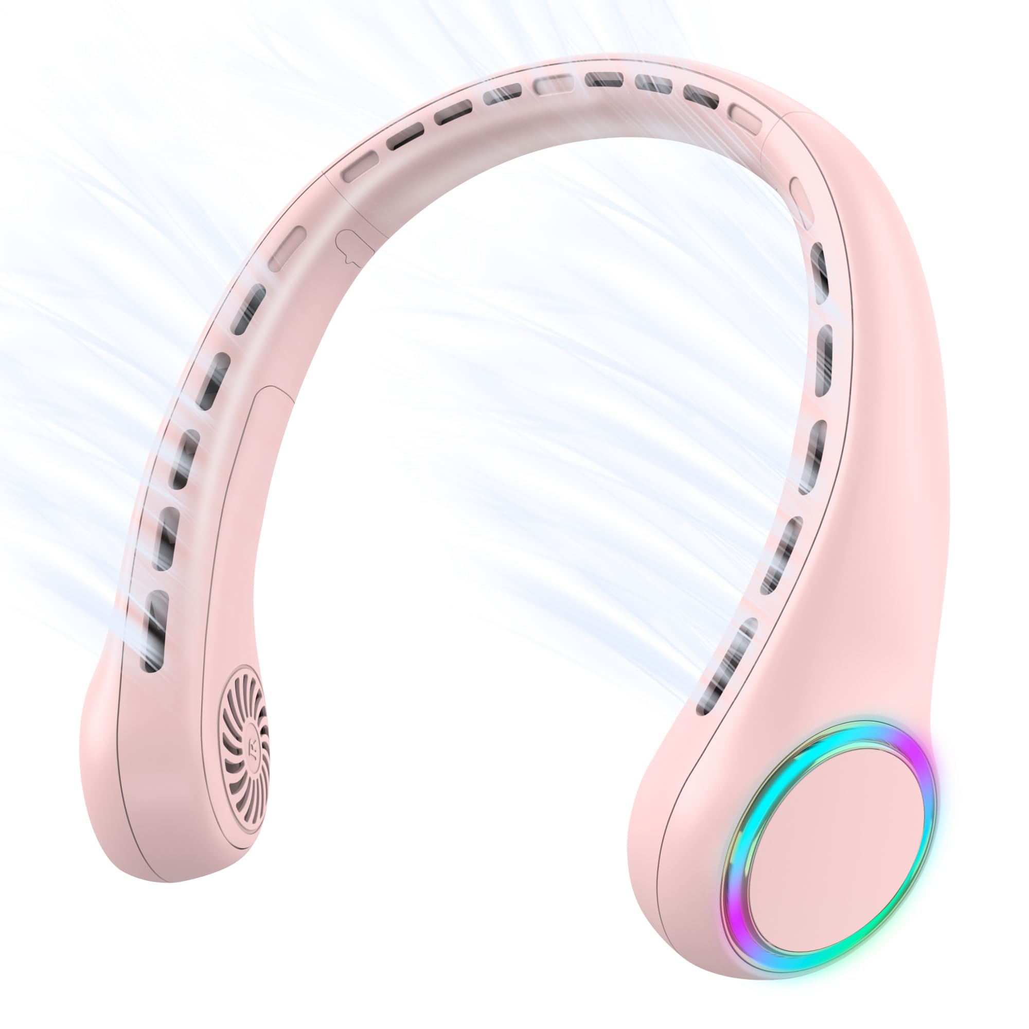 Neck Fan, Portable Fan With 5-17H Lifespan, 4000Mah Neck Fan Air Conditioner With 3 Adjustable Speed - Koospark