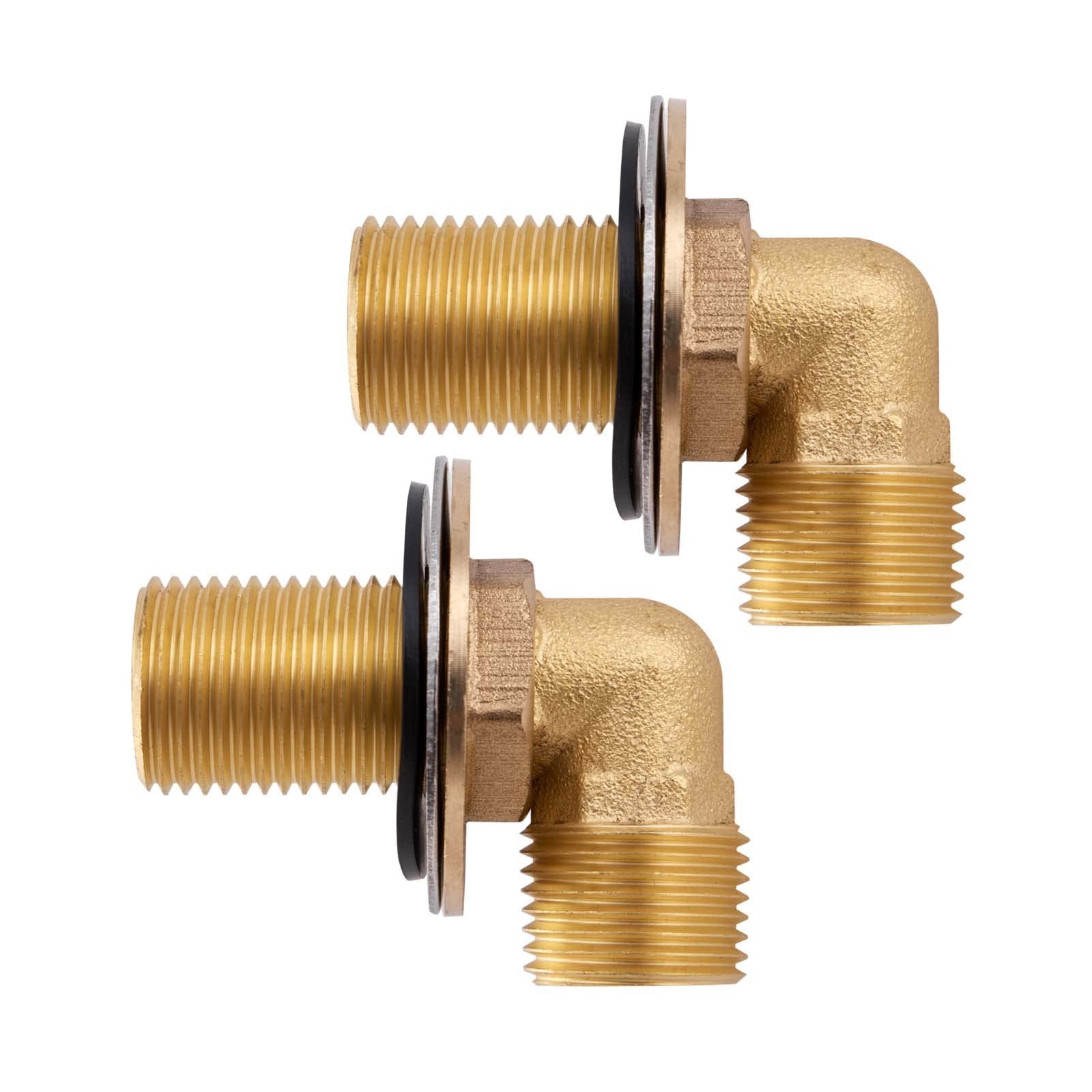 Aplwy Commercial Faucet Installation Kit, 1/2" Ips Male X 1/2" Ips Male Faucet Adapter, Backsplash Mount Set For Stainless Steel Commercial Kitchen Prep & Utility Sink - 2Pcs