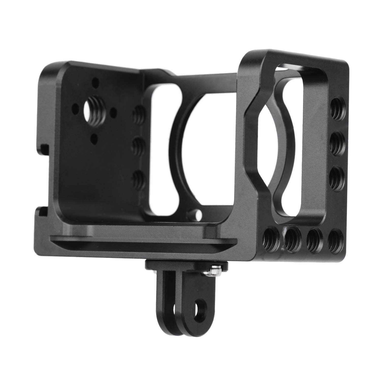 Andoer Camera Vlog Cage Aluminum Alloy Protective Camera Cage With 1/4 3/8 Inch Screw Holes Compatible With Sony Rx0 Ii Digital Camera Microphone Tripod Fill Light