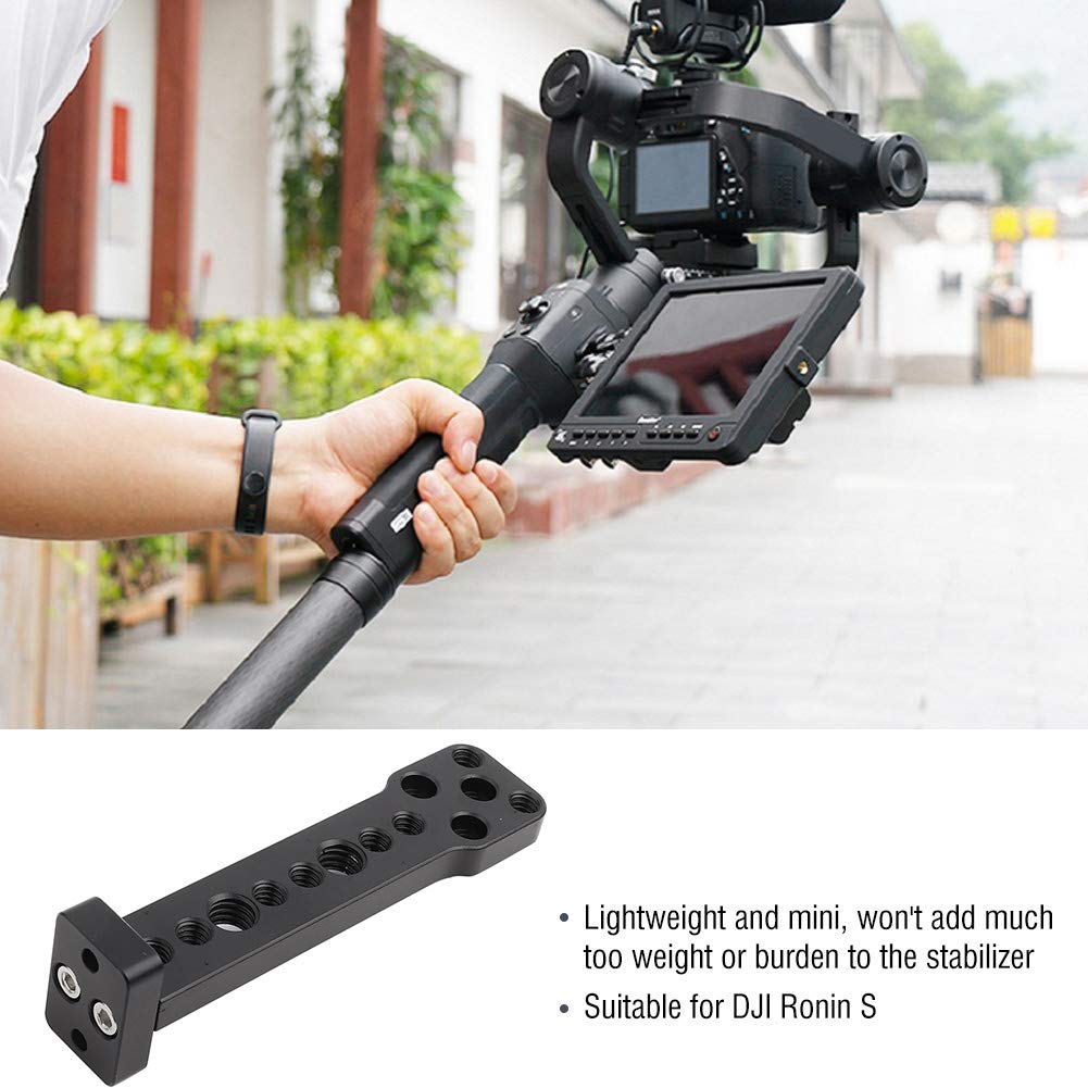 Agatige Mounting Plate,Aluminium Alloy Monitor Mount Plate Lightweight External Stabilizer Holder Plate With Fittings Mic Monitor Holder For Ronin S,11 X 3 X 2Cm