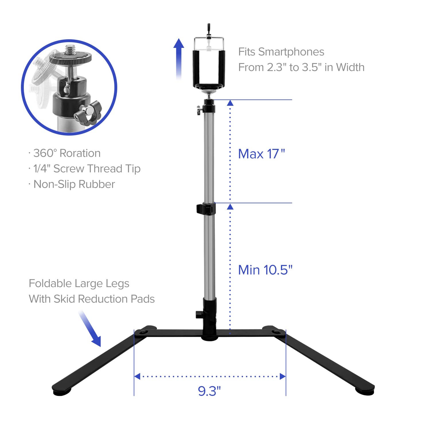 Limostudio Camera Video Table Top Light Weight Tripod For Dslr Camera And Cell Phone, Agg1184